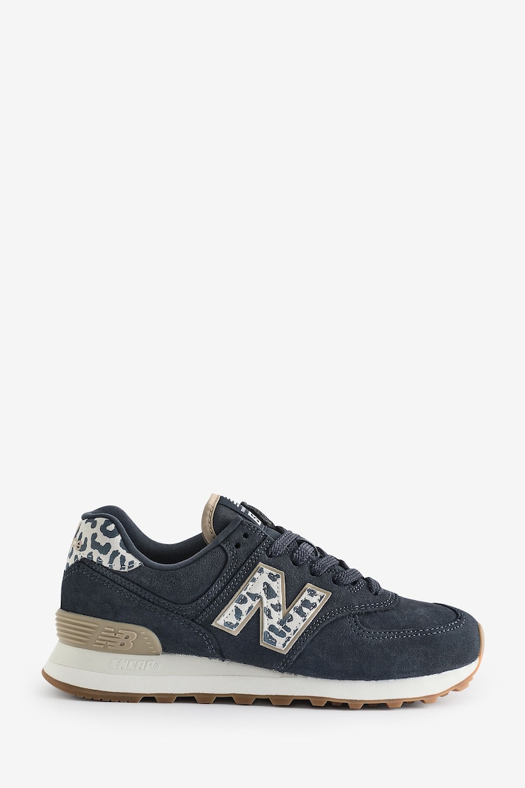 New Balance Black Chrome Womens 574 Trainers - Image 1 of 1