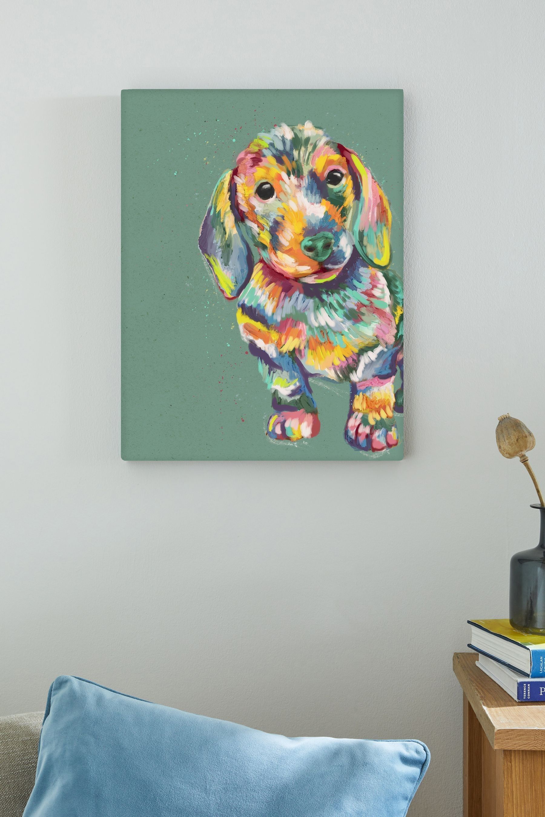 Buy Green Sausage Dog Canvas Wall Art from the Next UK online shop