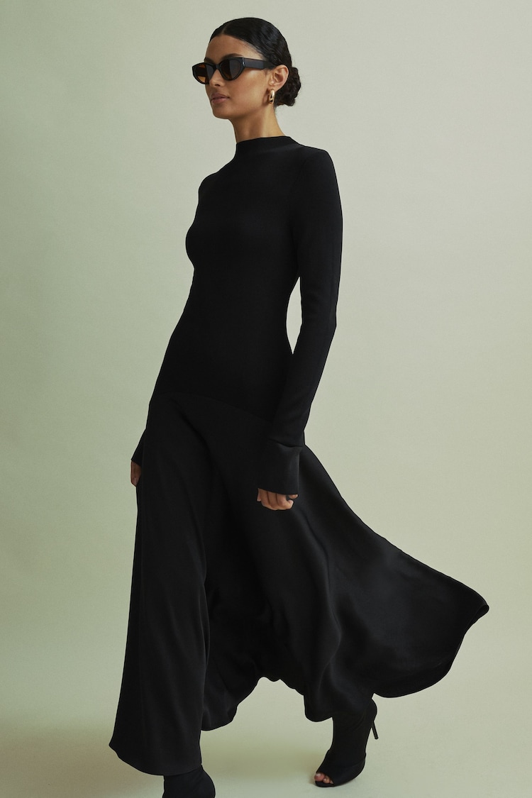 Florere Knitted Satin Midi Dress - Image 1 of 1