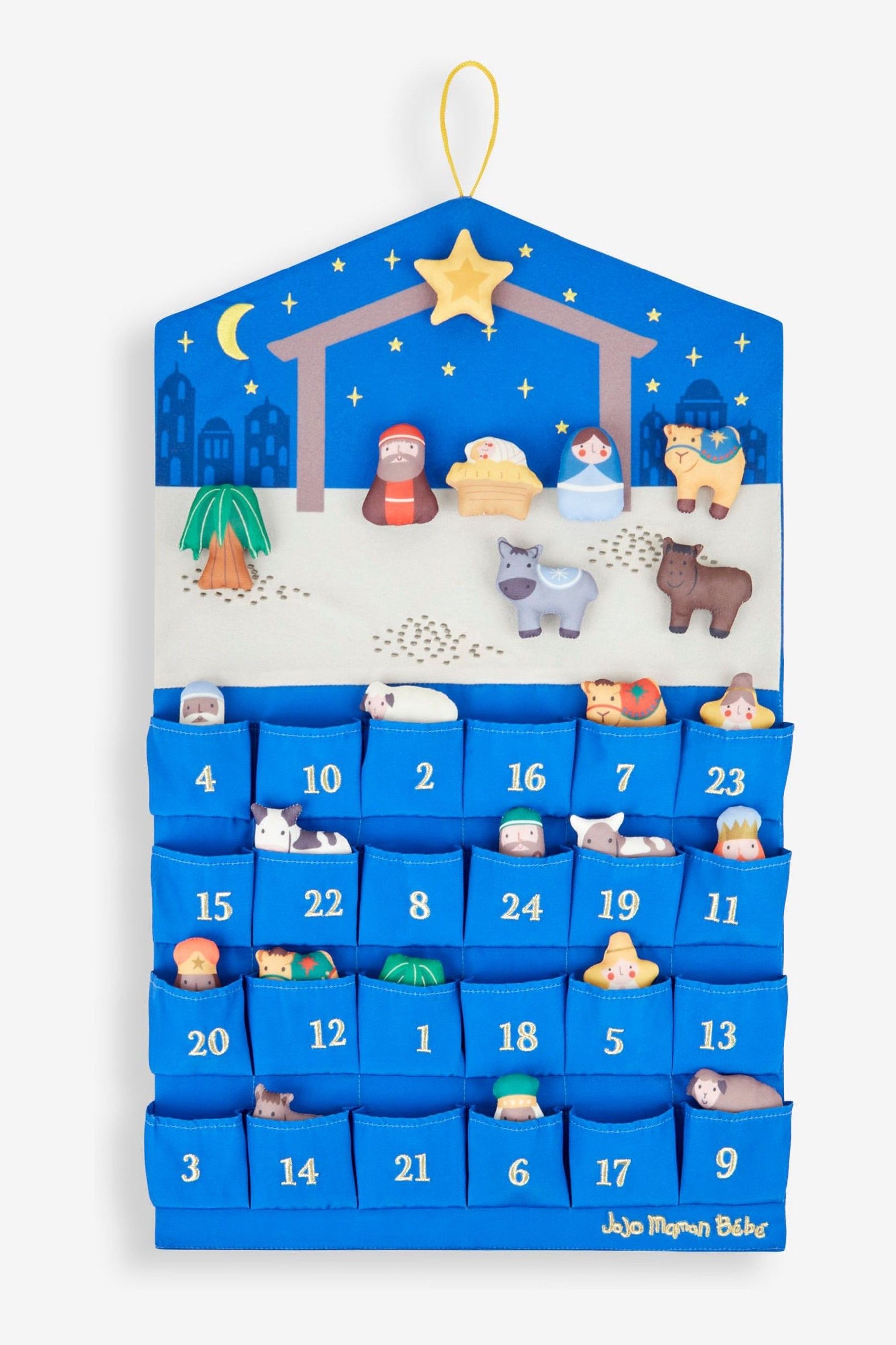 Buy JoJo Maman Bébé Nativity Fabric Advent Calendar Wall Hanging from