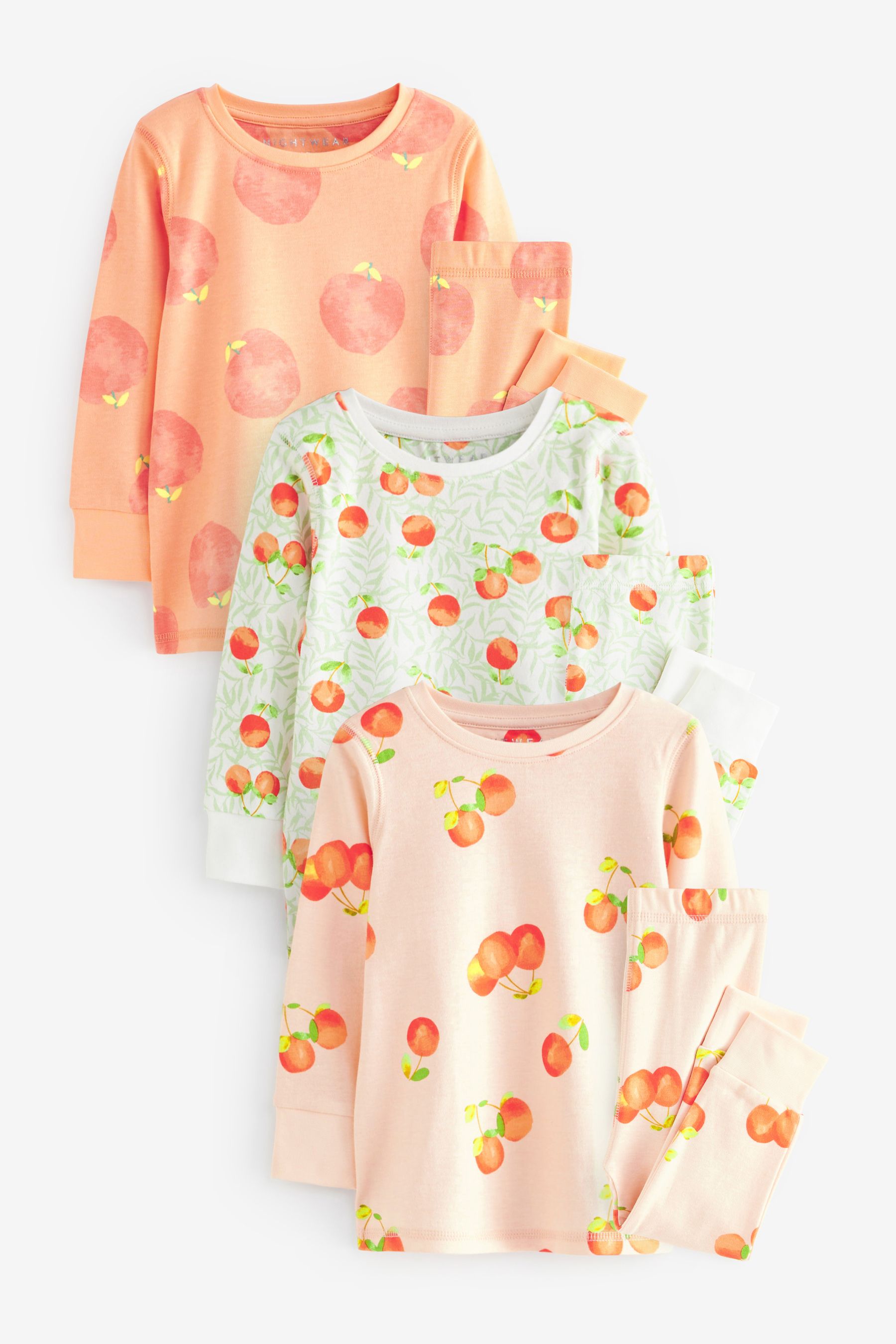 Peach print pyjamas hot sale