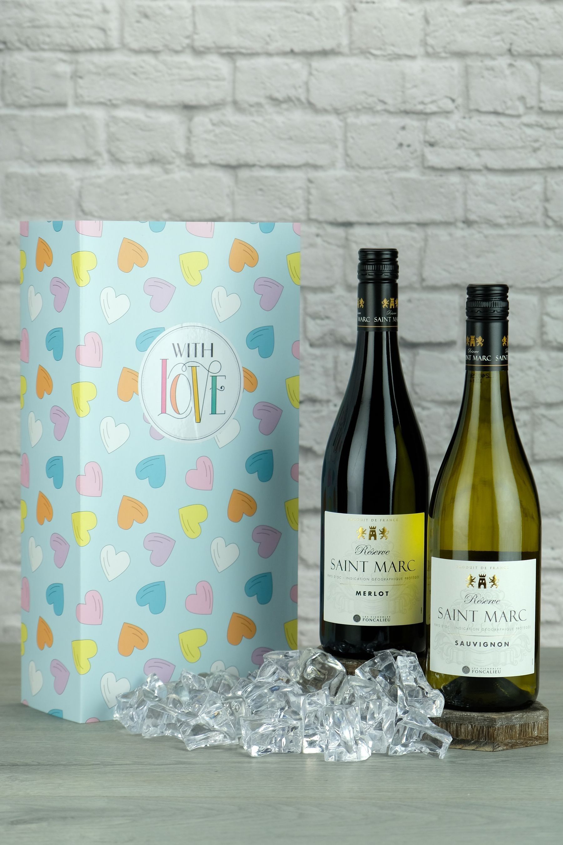 Buy Le Bon Vin With Love French Red & White Wine Gift Boxed from the