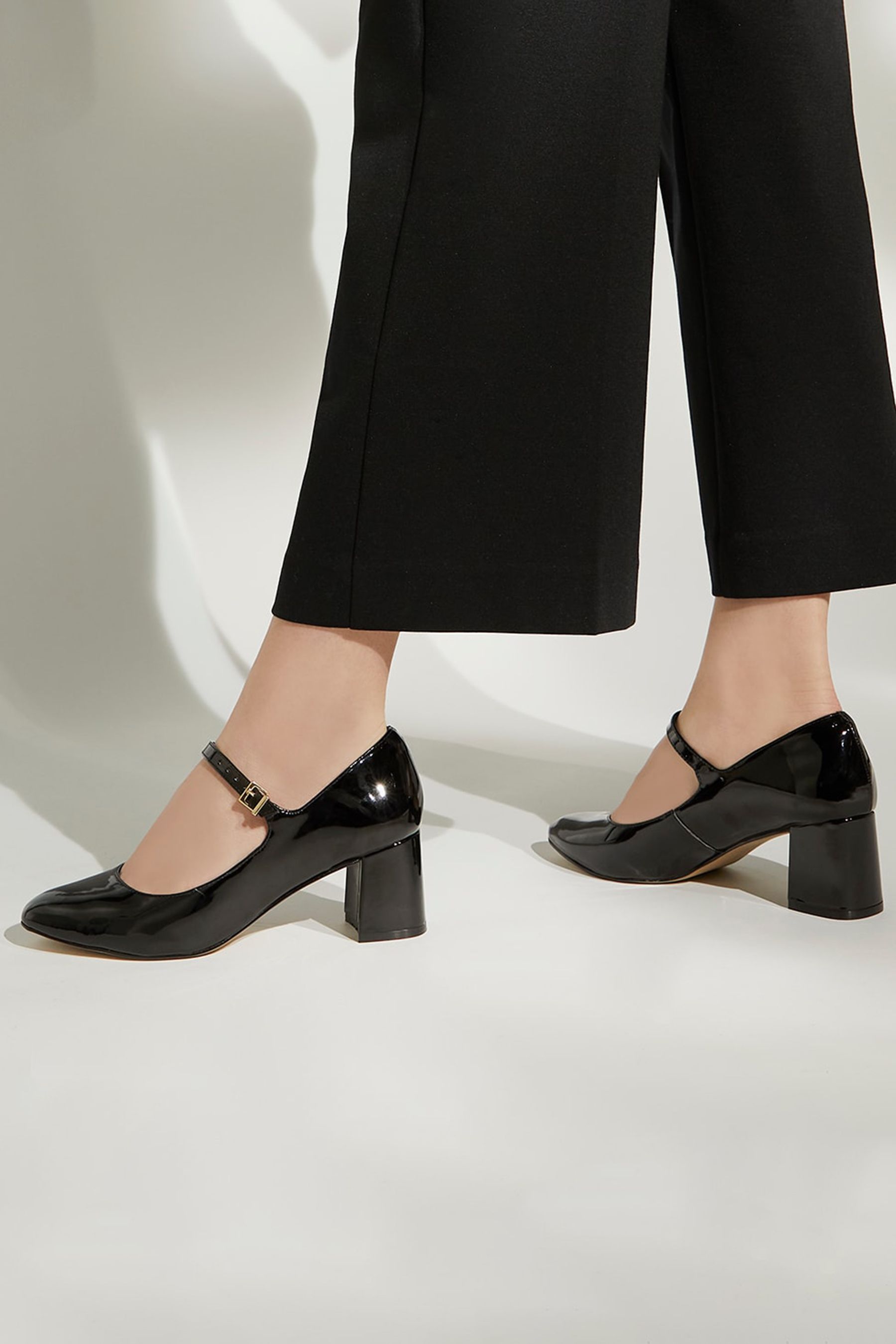 Buy Dune London Black Patent Alenna Mary Jane Court Shoes from the Next ...