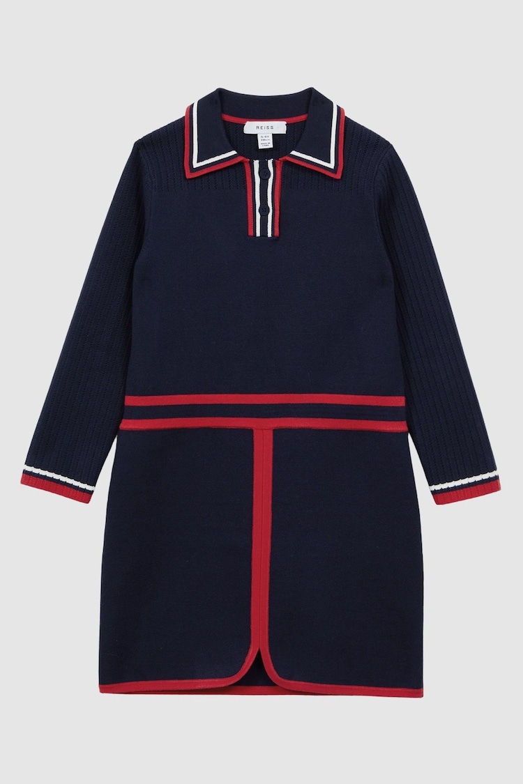 Reiss Navy Ruby 4-9 yrs Knitted Polo Dress - Image 1 of 1