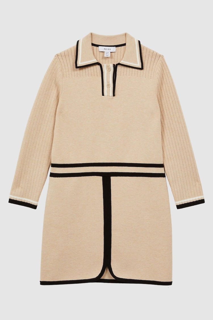 Reiss Camel Ruby 4-9 yrs Knitted Polo Dress - Image 1 of 1