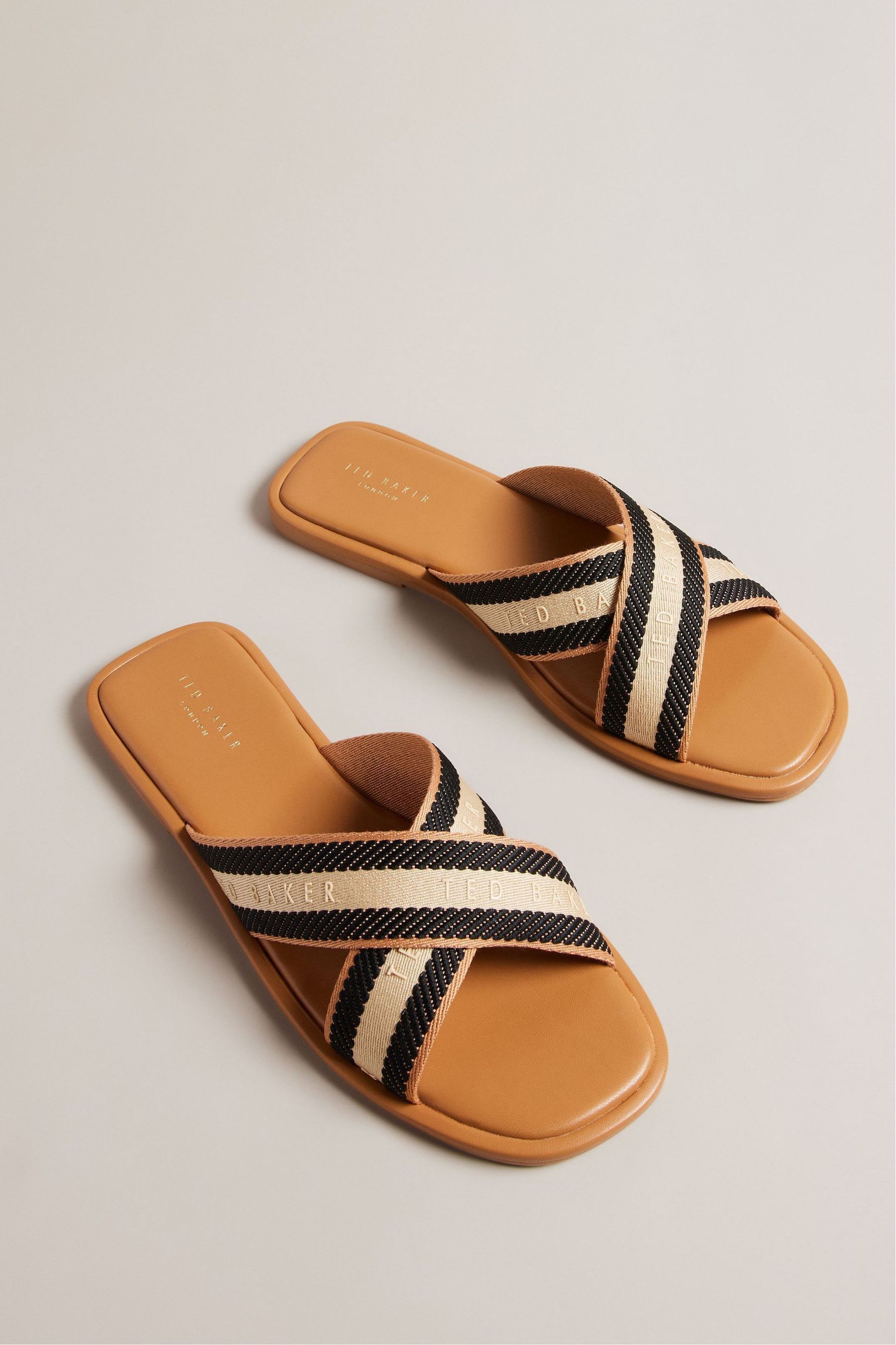 Buy Ted Baker Natural Ashika Webbing Flat Sandals from the Next UK ...