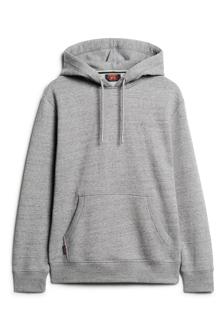 Superdry Grey Essential Slim Fit Logo Hoodie - Image 1 of 1