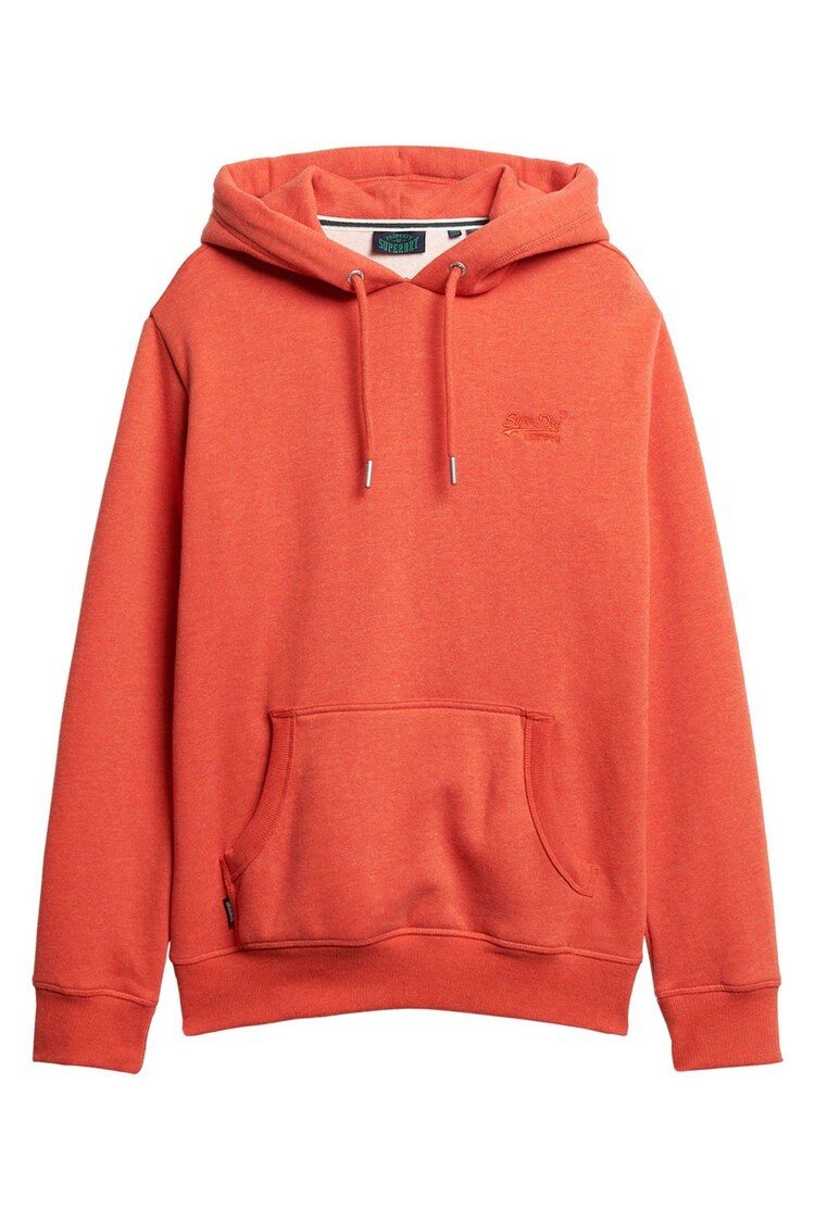 Superdry Dark Orange Essential Slim Fit Logo Hoodie - Image 1 of 1