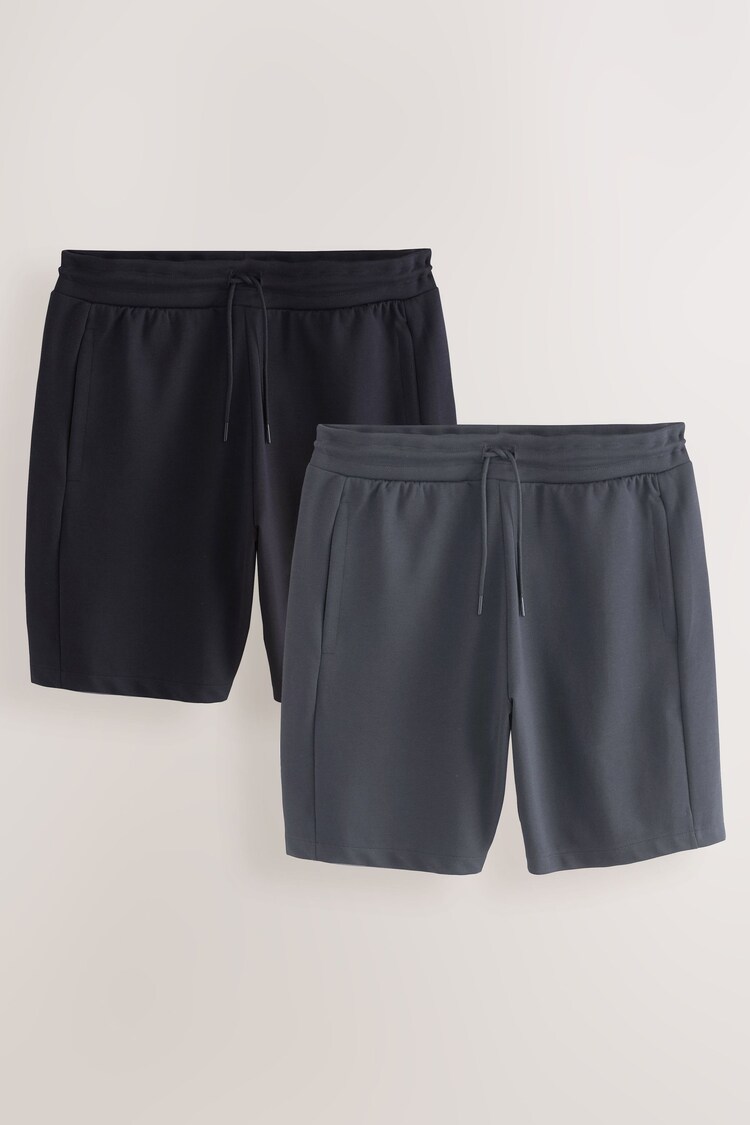 Slate/Navy Zip Pocket Jersey Shorts 2 Pack - Image 1 of 1