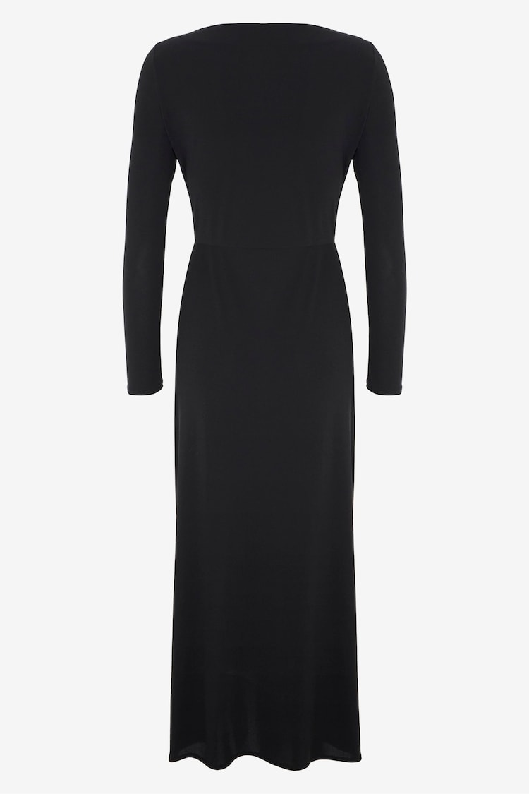 Mint Velvet Black Drape Jersey Midi Dress - Image 1 of 1
