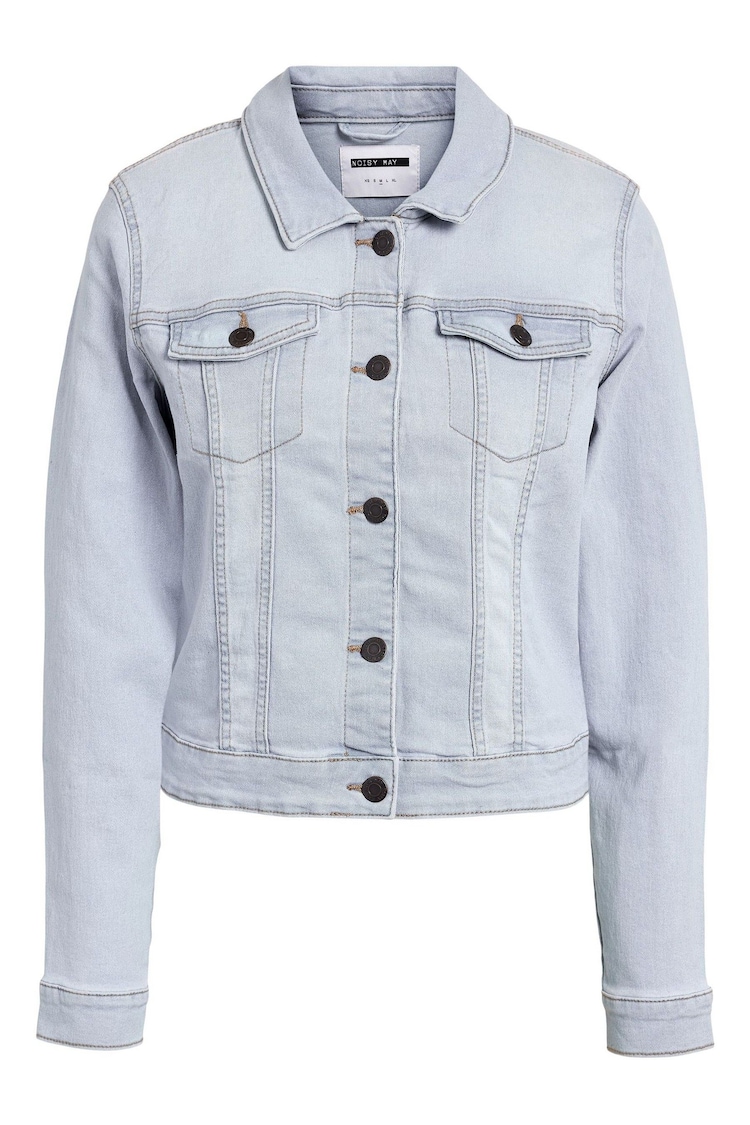 NOISY MAY Blue Fitted Denim Jacket - Image 1 of 1 NOISY MAY Blue Fitted Denim Jacket - Image 1 of 1