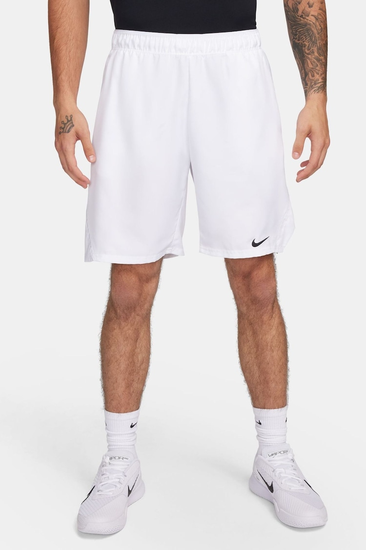 Nike White 9 Inch Court Victory Dri-FIT 9 inch Tennis Shorts - Image 1 of 1