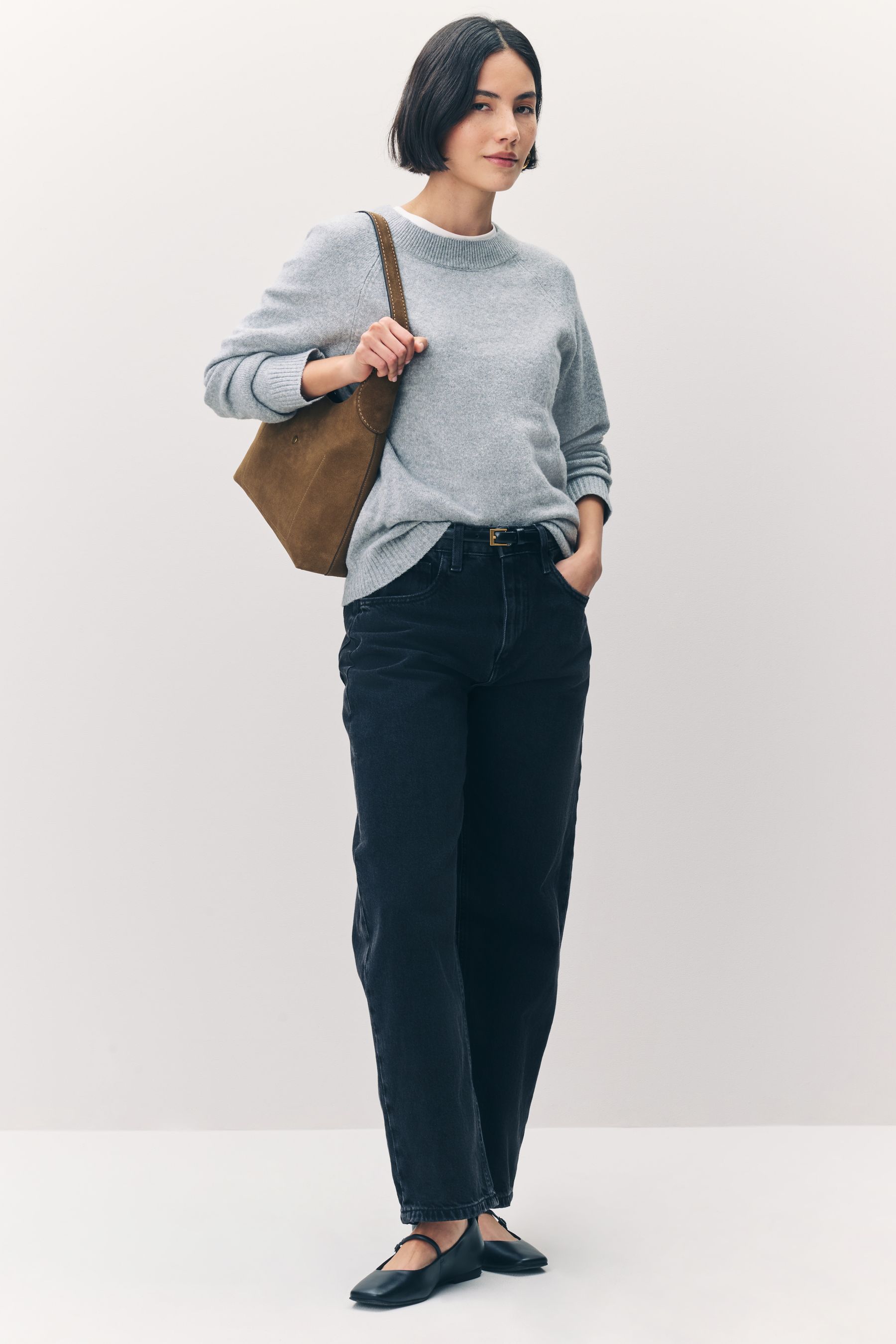 Buy VERO MODA Grey Round Neck Soft Touch Knitted Jumper From The Next Buy VERO MODA Grey Round Neck Soft Touch Knitted Jumper From The Next