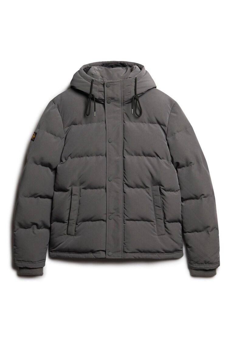Серый - Superdry дутая куртка с капюшоном Everest - Image 1 of 1