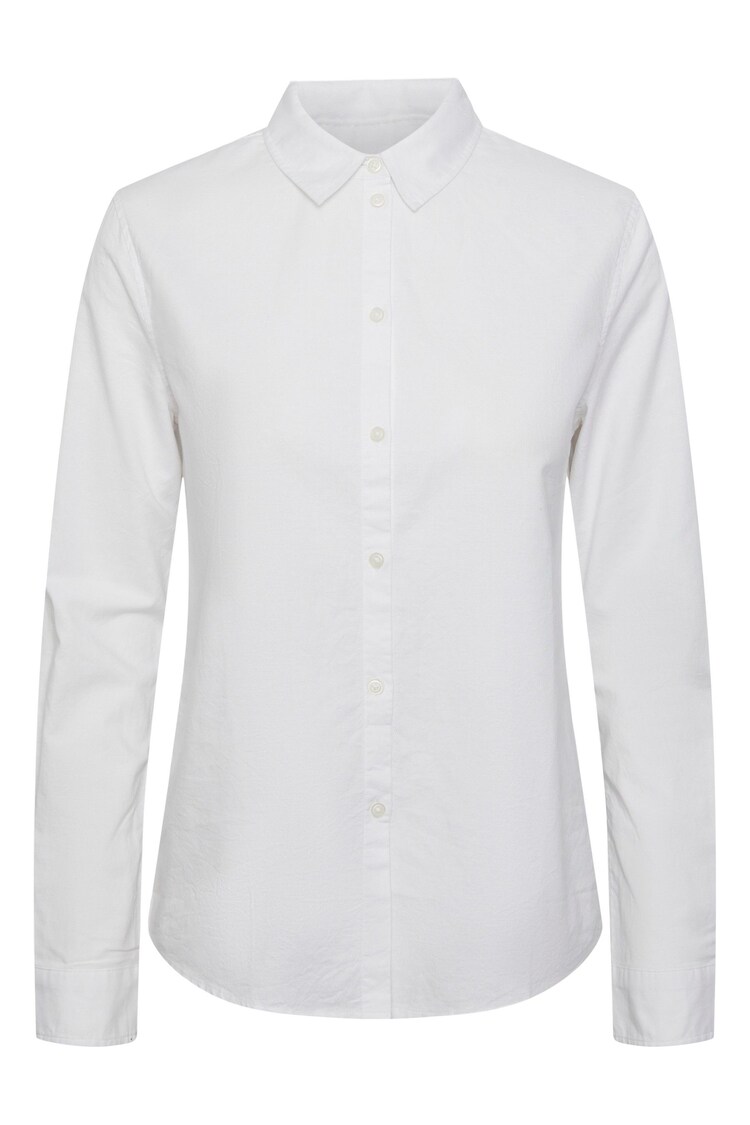 PIECES White Classic Oxford Workwear 100% Cotton Shirt - Image 1 of 1