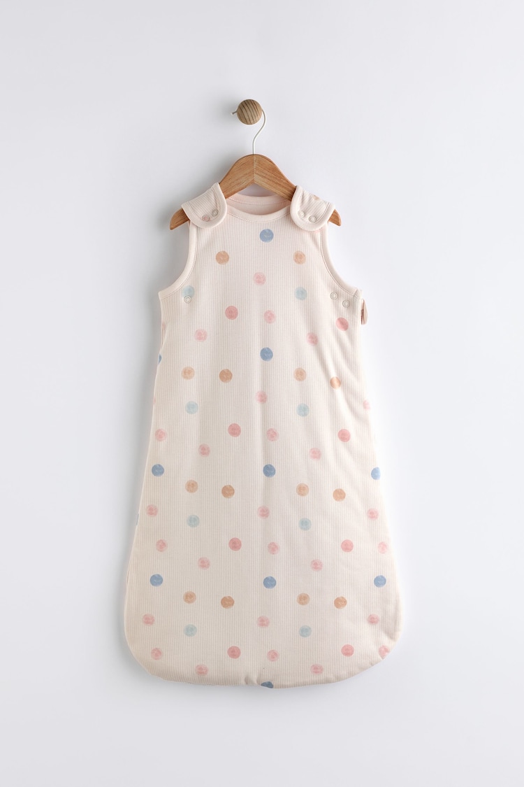 Beige Spot Baby 2.5 Tog 100% Cotton Sleep Bag - Image 1 of 1