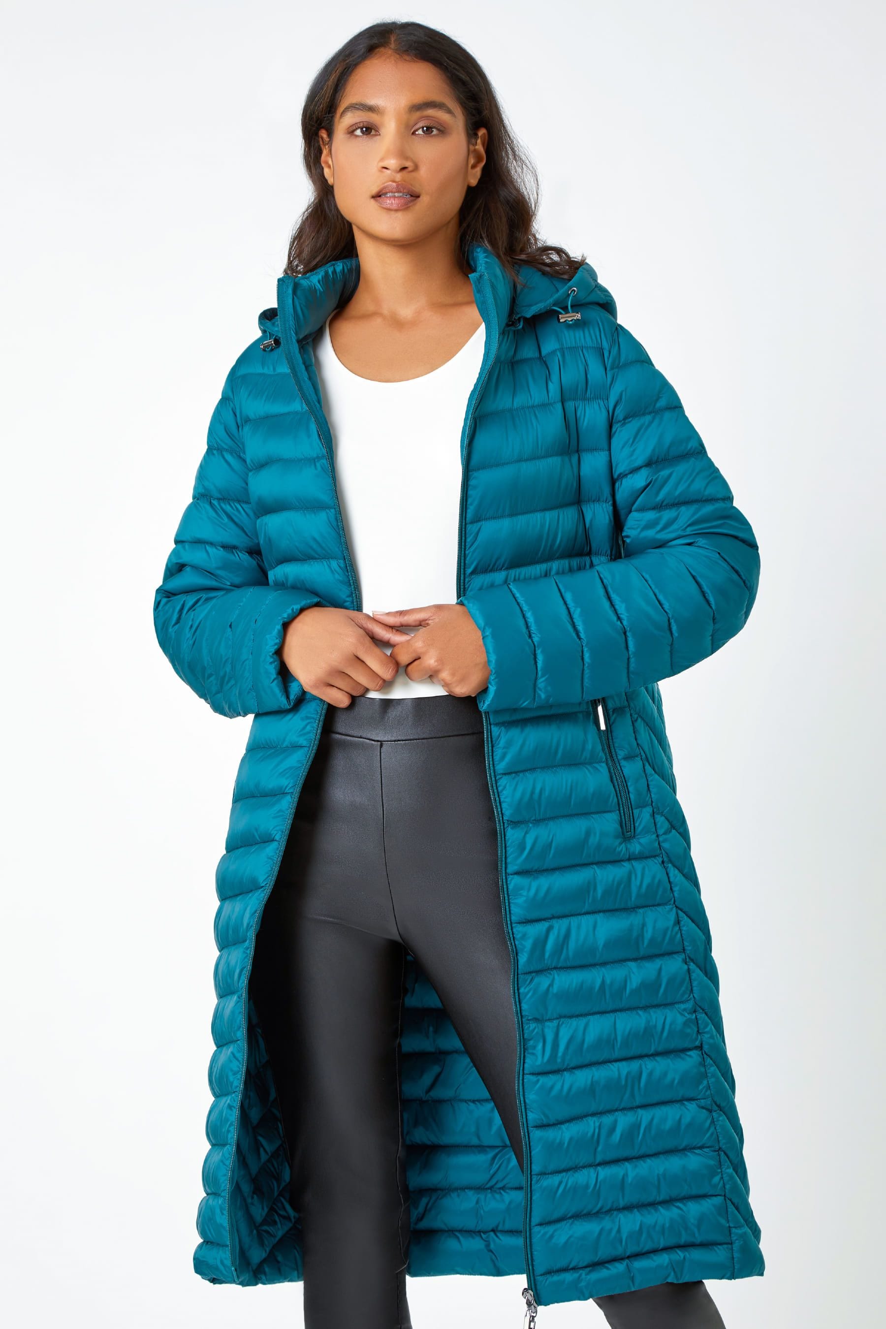 Buy Roman Blue Longline Hooded Padded Coat from the Next UK online shop