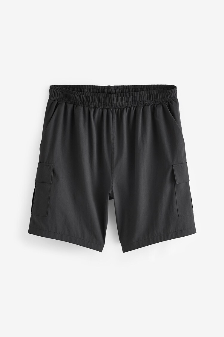 črna - Active kargo hlače (z žepi na hlačnicah) Gym Training Shorts - Slika 1 iz 1