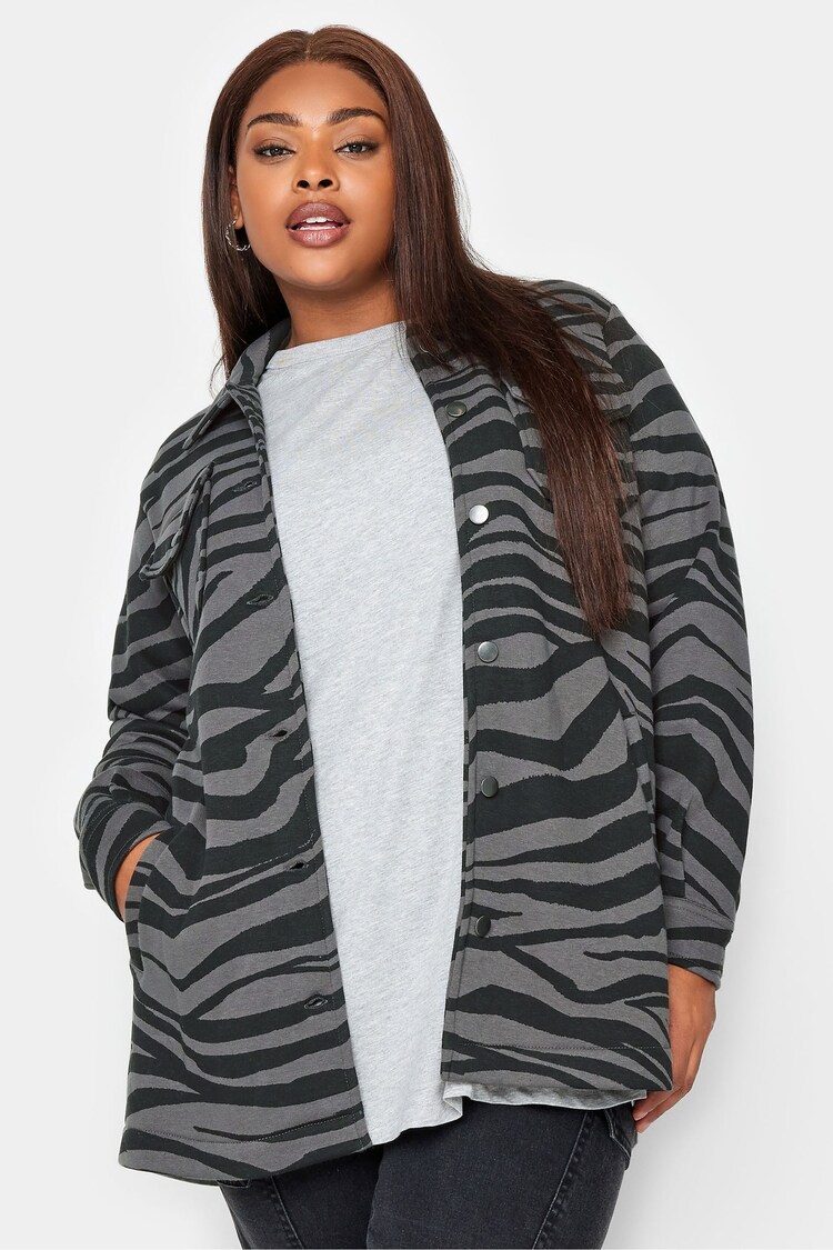 Yours Curve Black Sweat Shacket - Image 1 of 1
