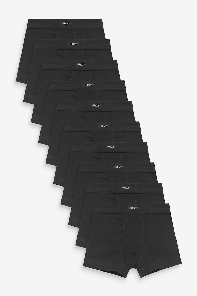 Black Soft Waistband Trunks 10 Pack (2-16yrs) - Image 1 of 1