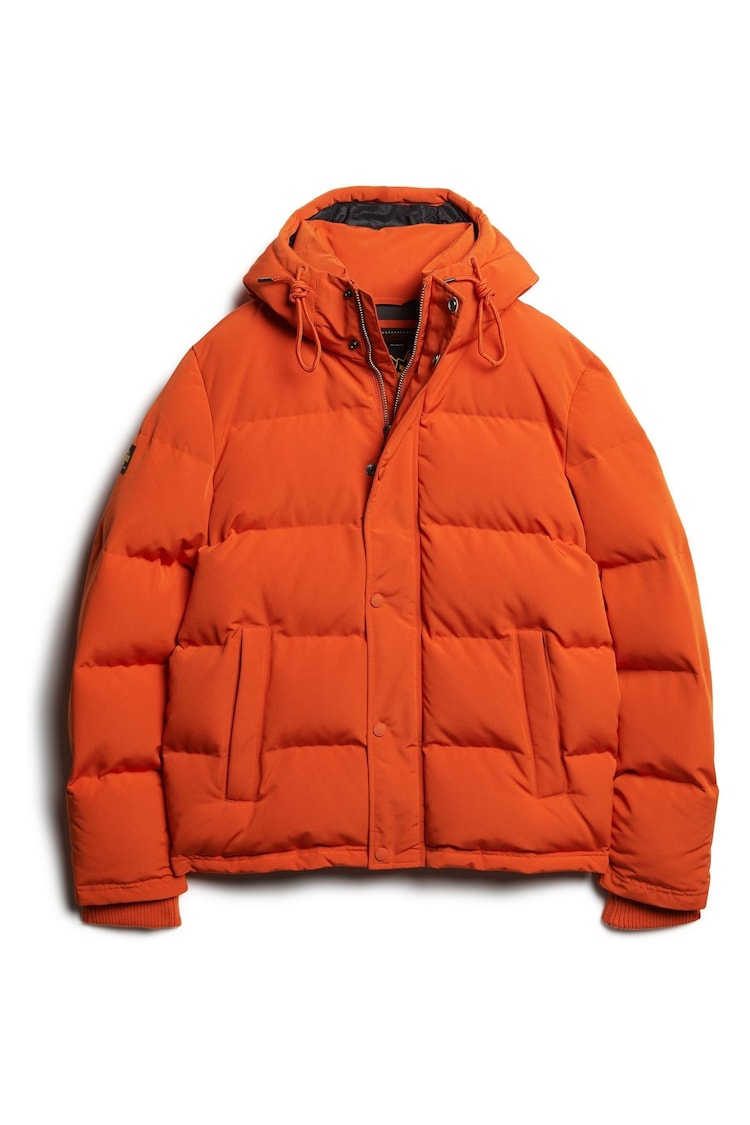 Superdry Orange Everest Hooded Puffer Jacket - Image 1 of 1
