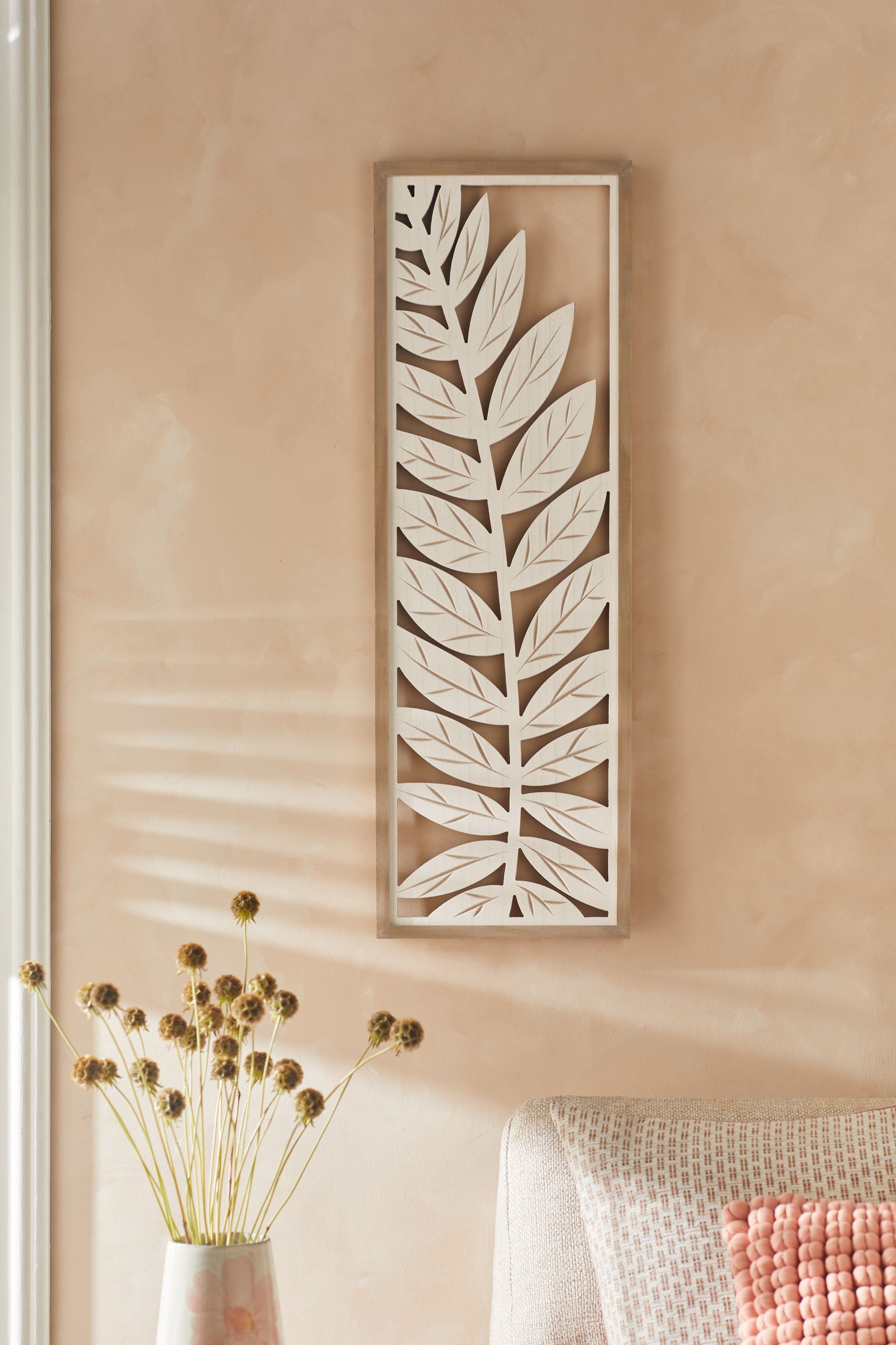Buy White Leaf Wooden Wall Art from the Next UK online shop