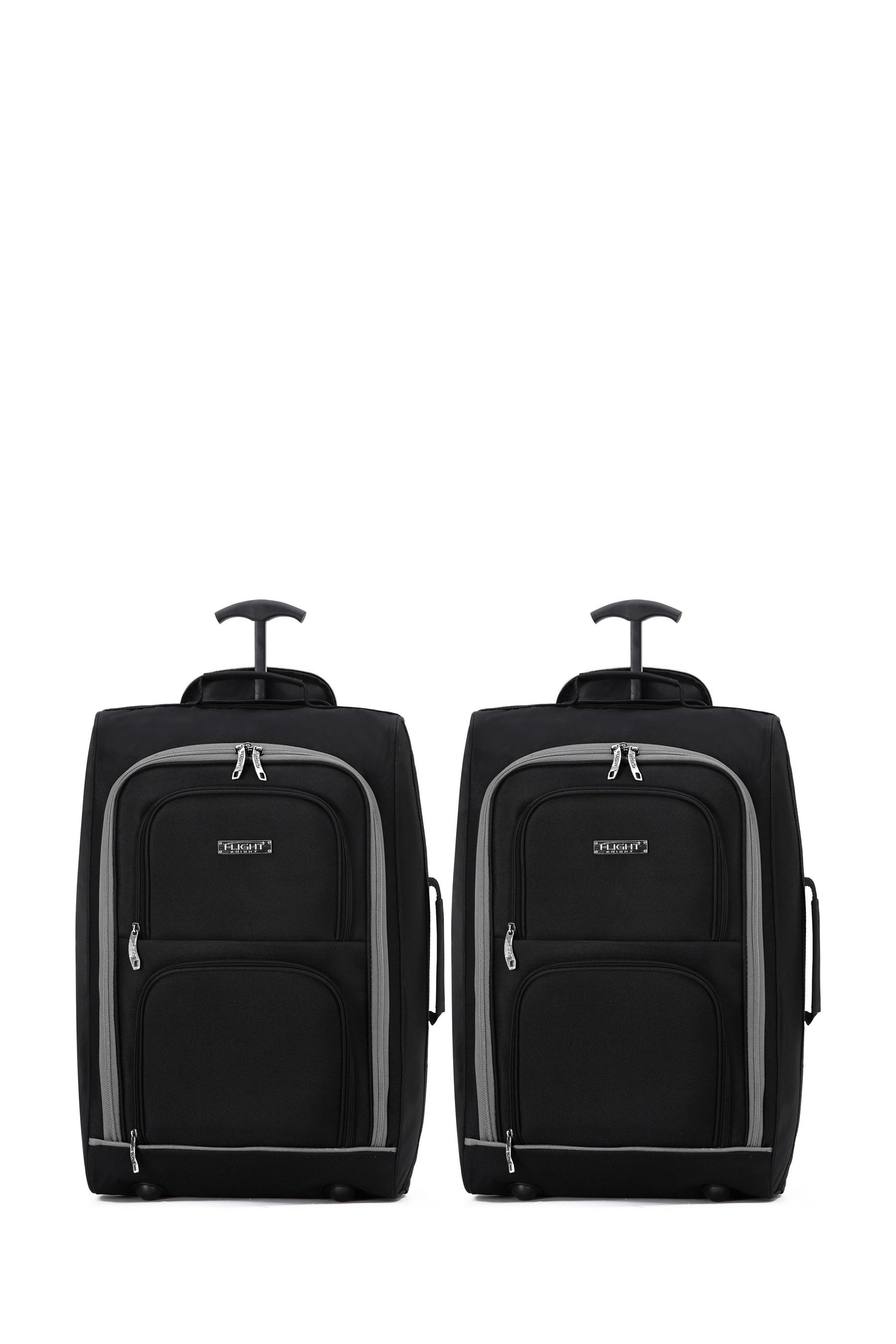 Buy Flight Knight 55x35x20cm Cabin Carryon 2 Wheels Luggage with