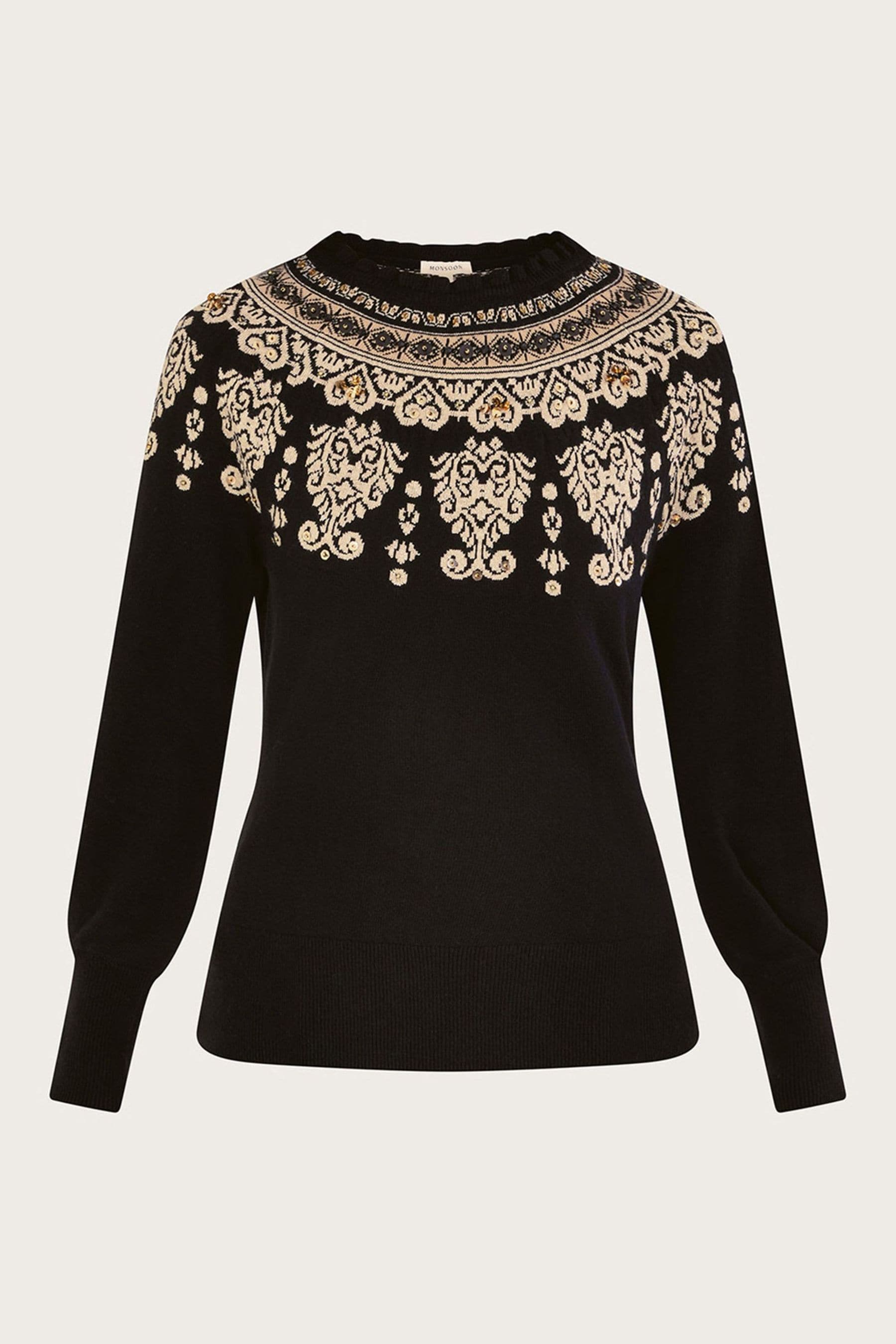 Buy Monsoon Black Fairisle Pattern Jumper from Next Ireland