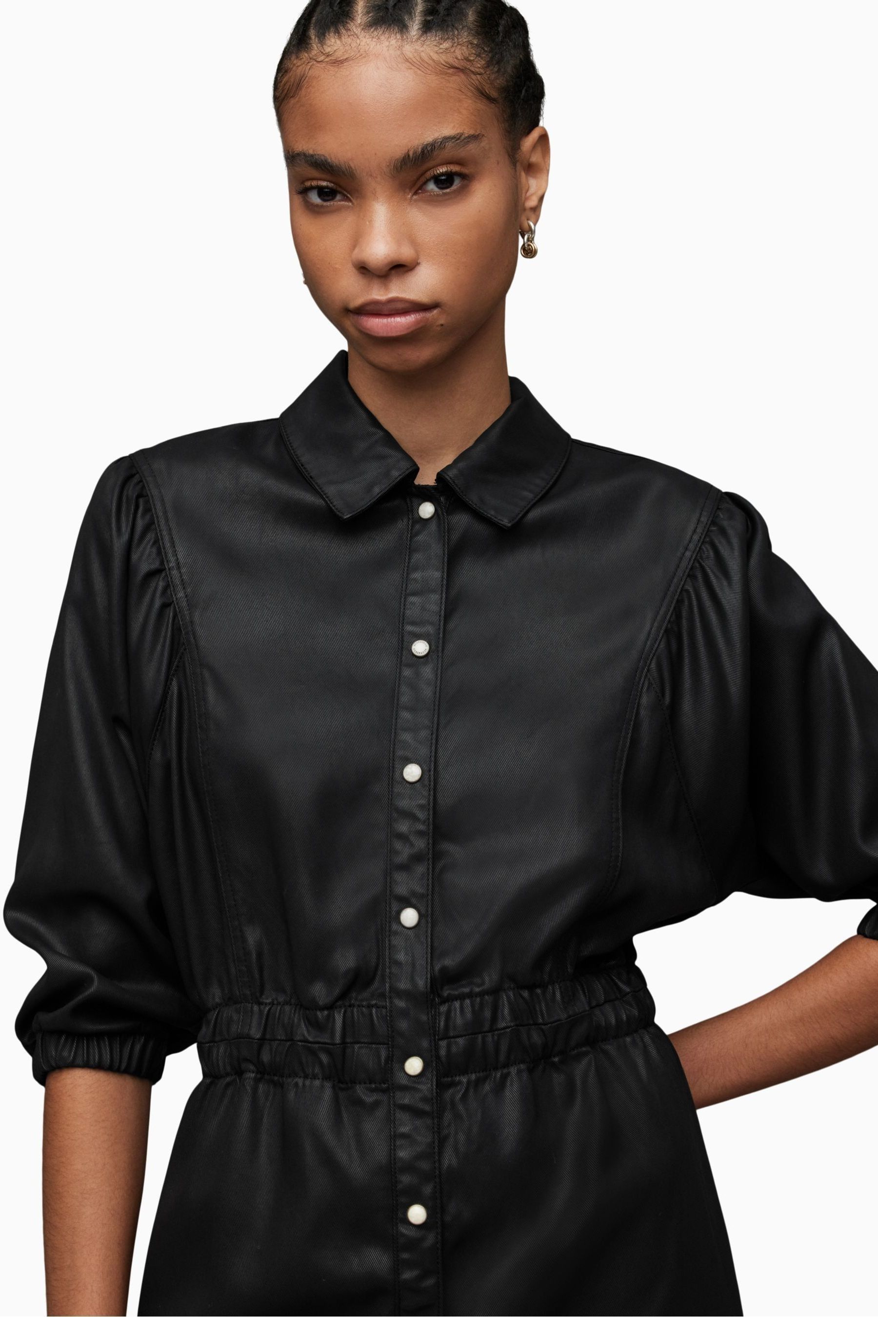 Buy AllSaints Black Coated Denim Dress from the Next UK online shop