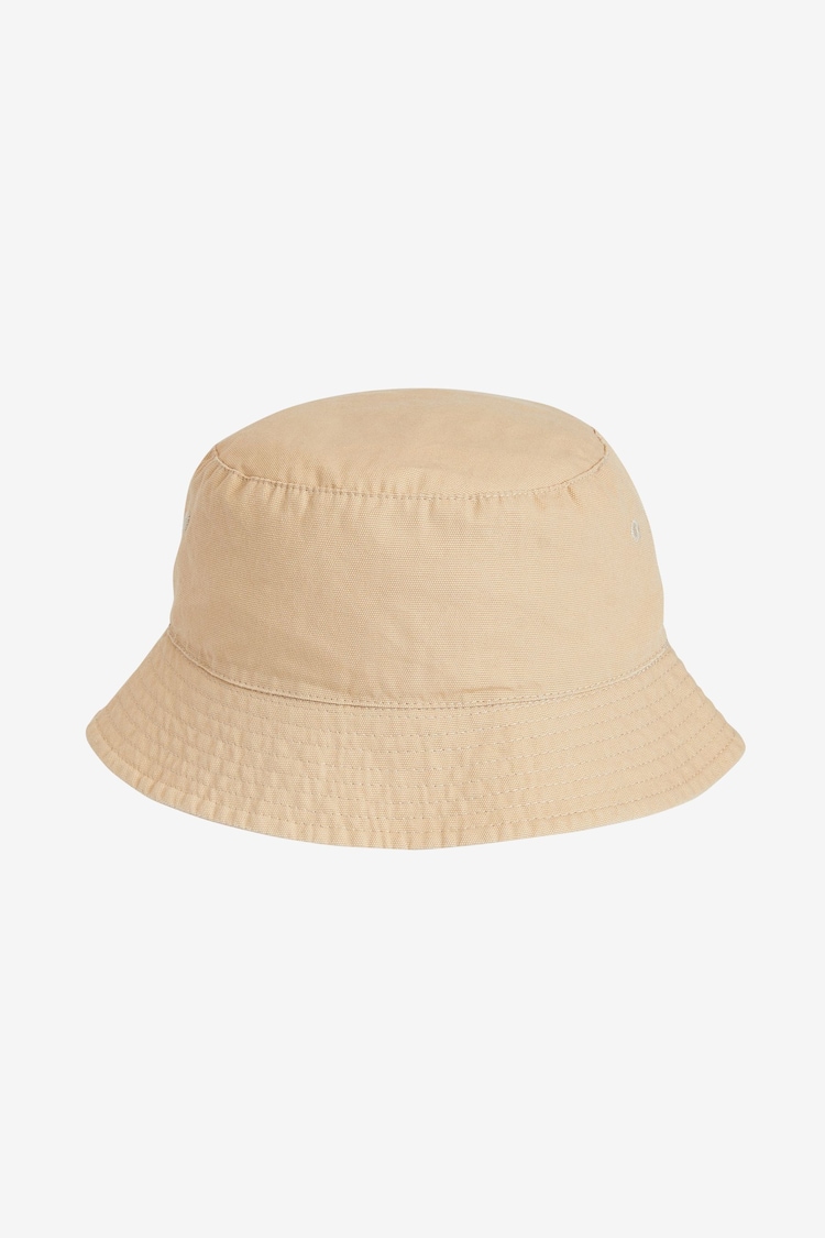 Stone 100% Cotton Canvas Bucket Hat (3mths-16yrs) - Image 1 of 1