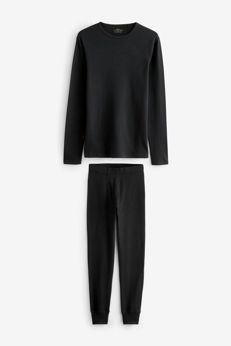 Черный - Thermogen Long Sleeve Top and Leggings Set - Image 1 of 1 Черный - Thermogen Long Sleeve Top and Leggings Set - Image 1 of 1