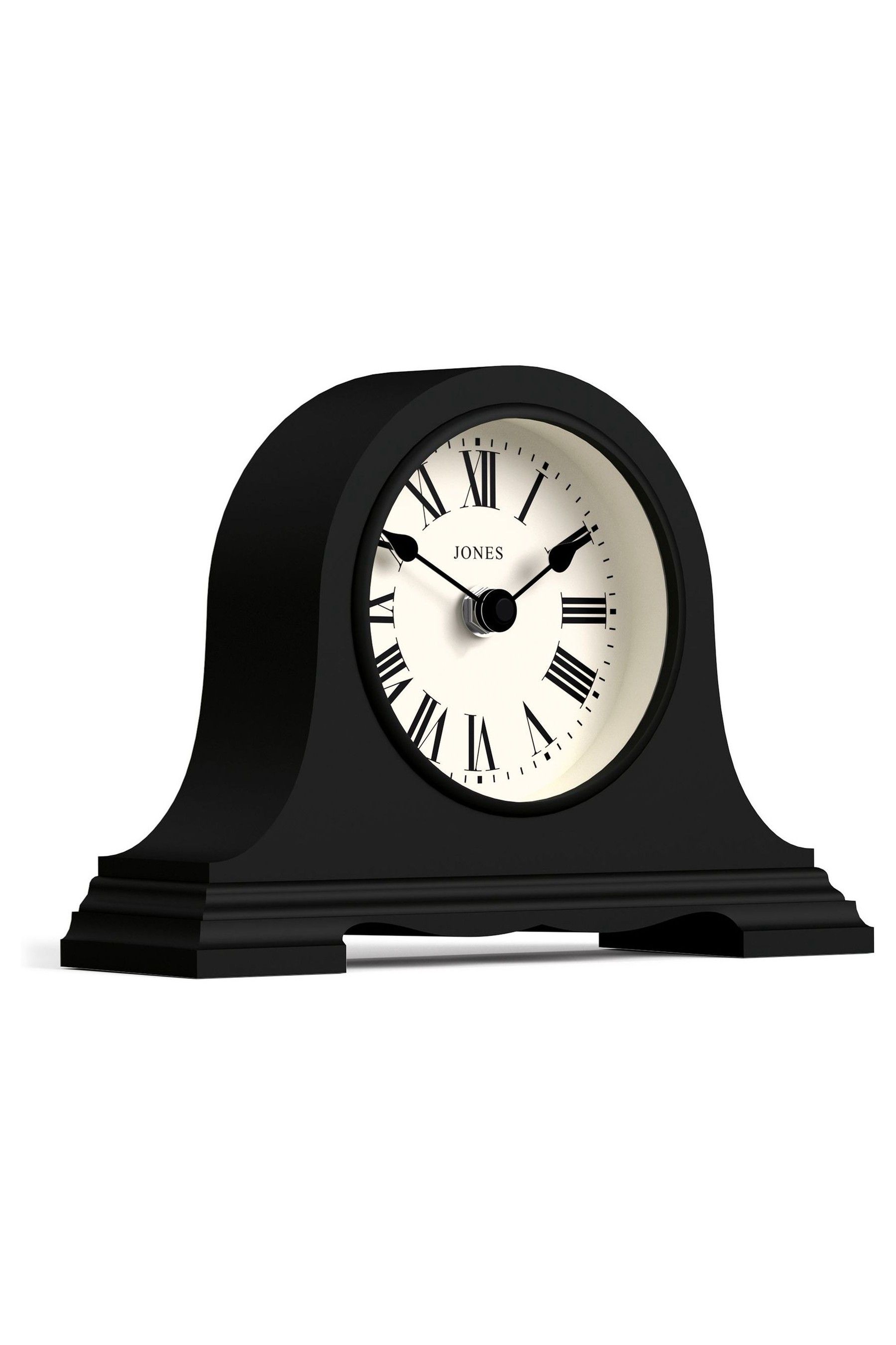 Buy Jones Clocks Black Speakeasy Roman Numeral Mantel Clock from the