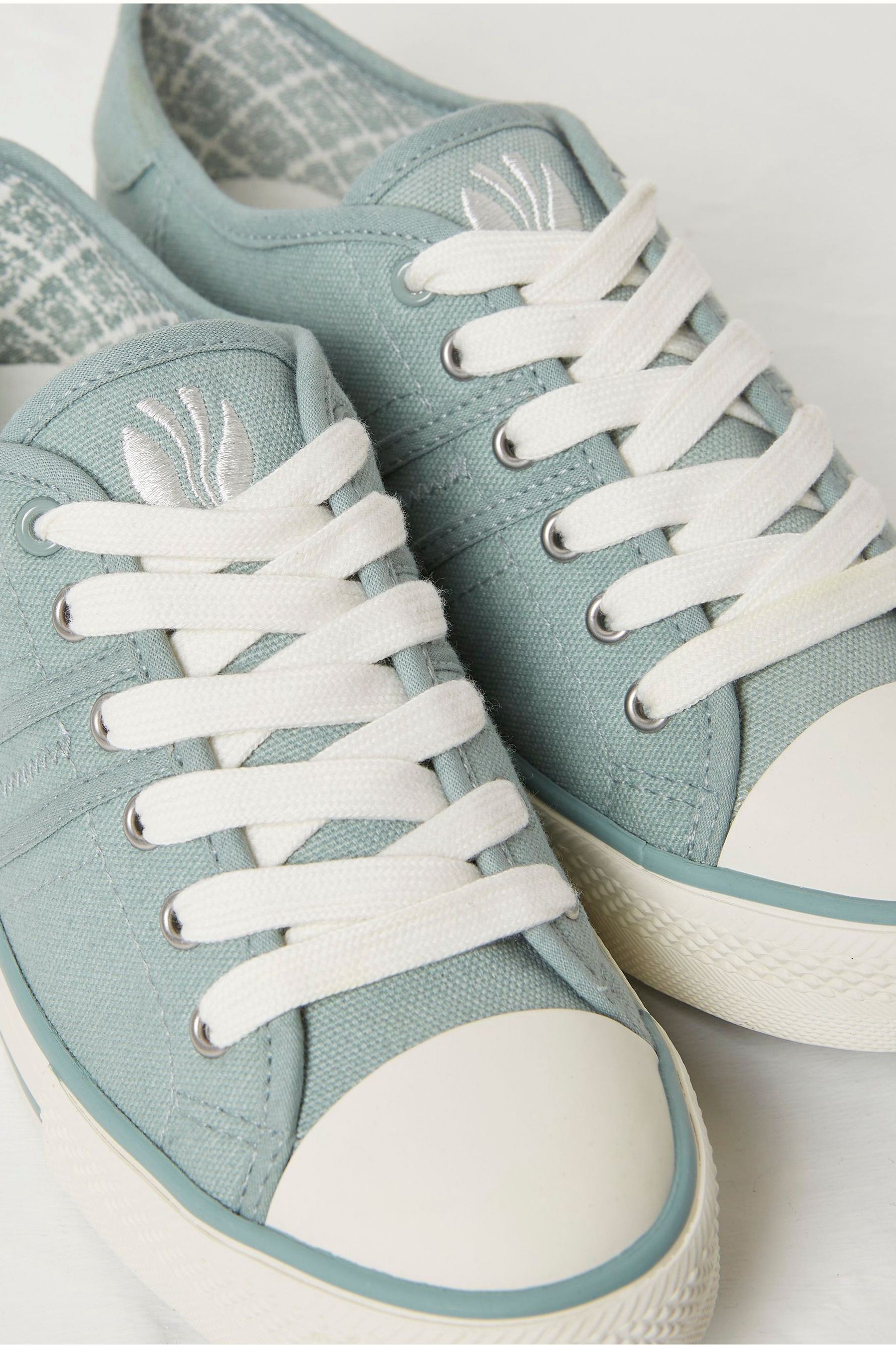 Buy FatFace Green Raya Canvas Lace Up Trainers from Next Australia