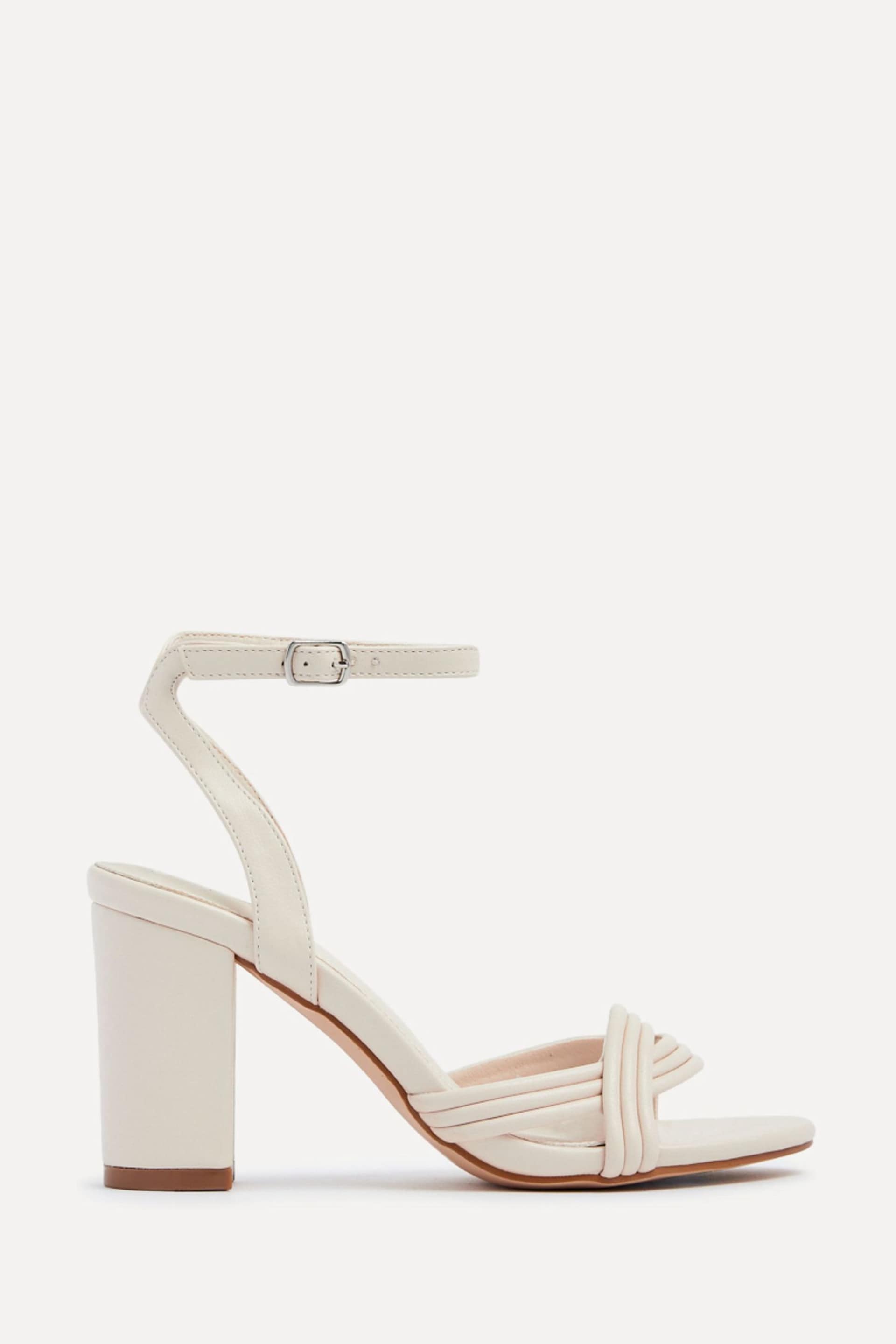 Linzi Nude Regina Block Heeled Sandals With Intertwined Front Straps - Image 1 of 1