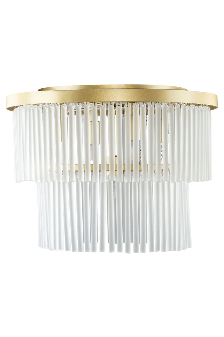 BHS Satin Brass Aubrey Ceiling Flush Fitting Light - Image 1 of 1