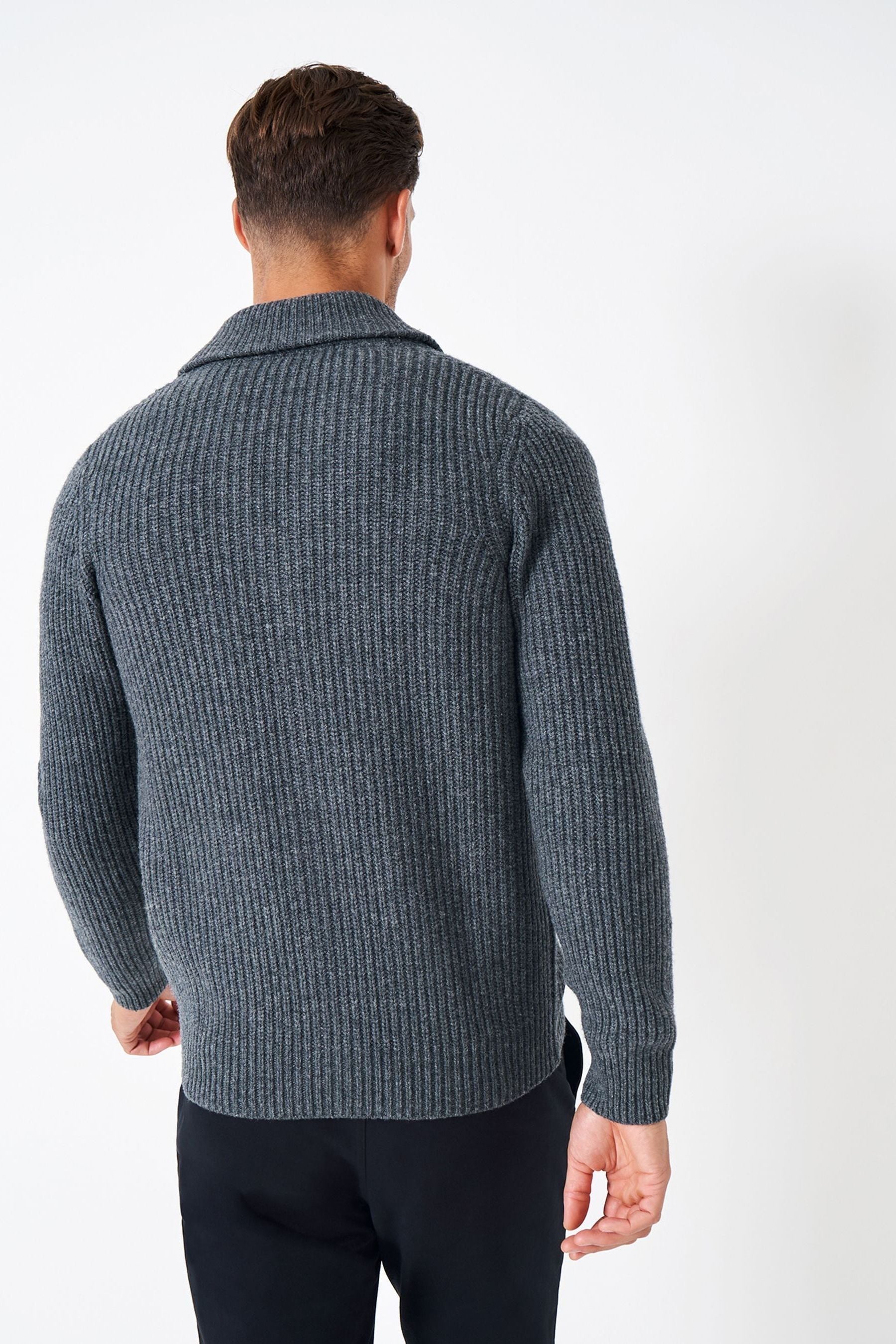 Buy Crew Clothing Company Grey Wool Classic Cardigan from the Next UK ...