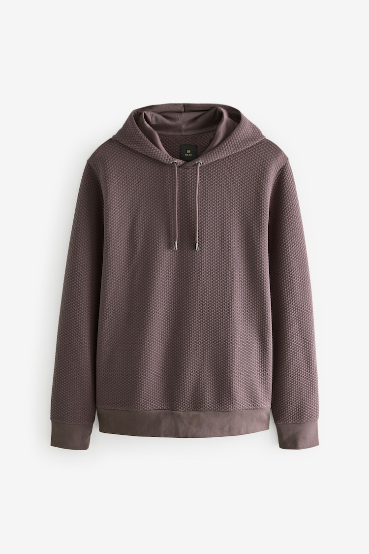 Purple Hooded Textured Overhead Hoodie - Image 1 of 1