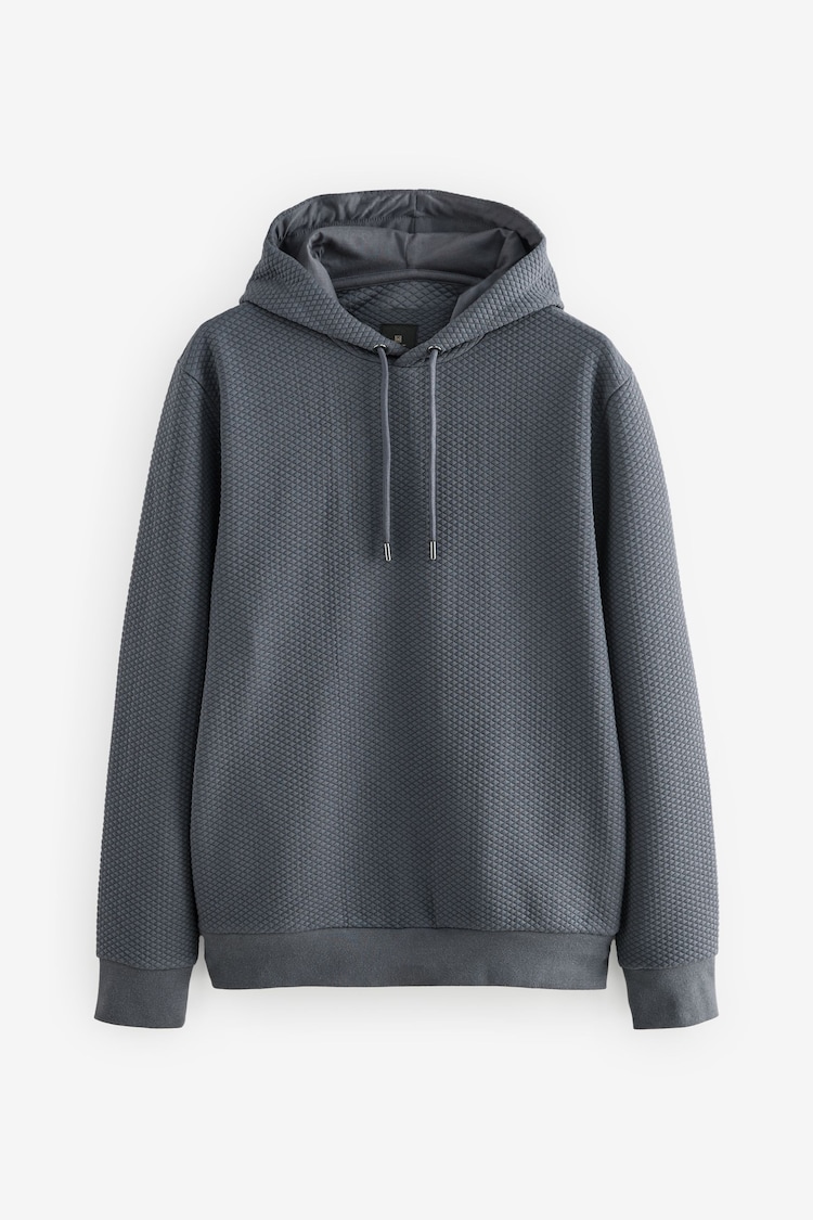 Slate Grey Textured Overhead Hoodie - Image 1 of 1