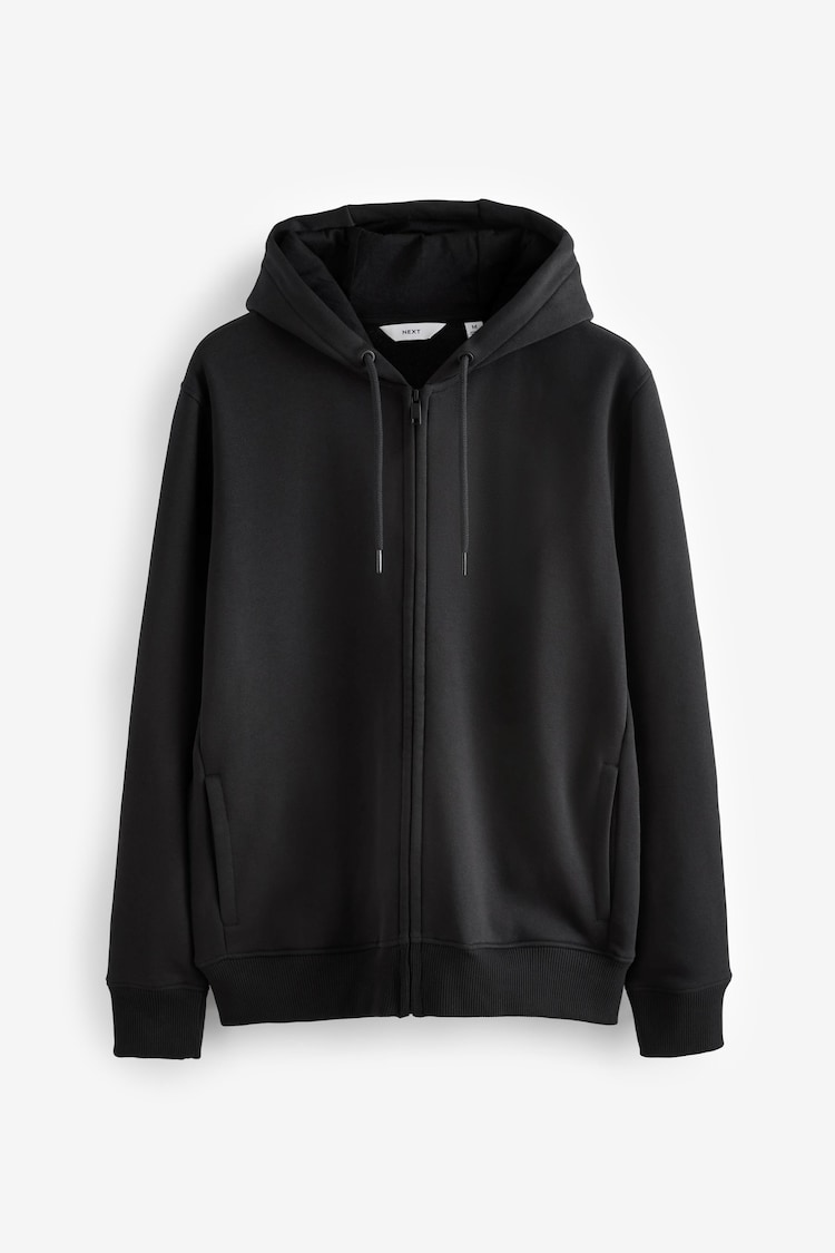Black Cotton-Rich Jersey Zip Up Hoodie - Image 1 of 1
