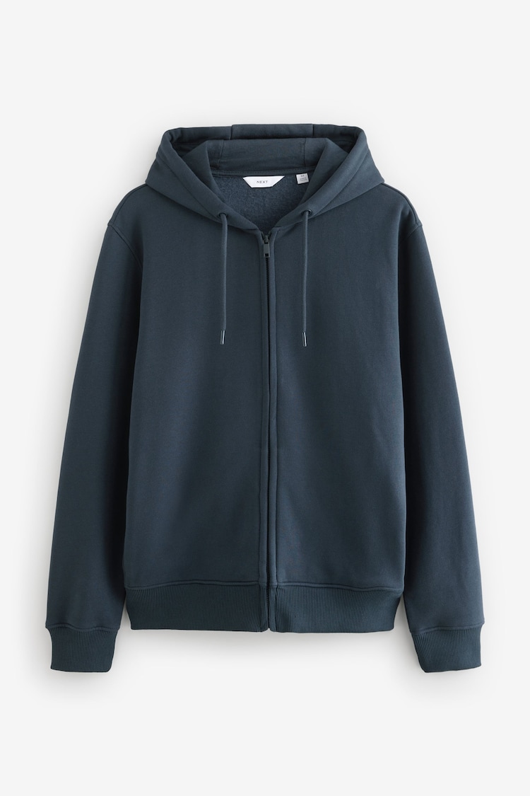 Navy Blue Cotton-Rich Jersey Zip Up Hoodie - Image 1 of 1
