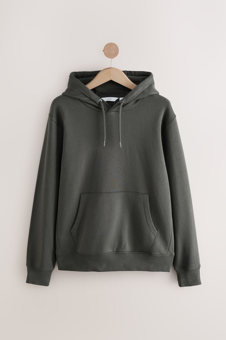 Шиферно-серый - Regular Fit Rich Jersey Fabric Hoodie - Изображение 1 из 1