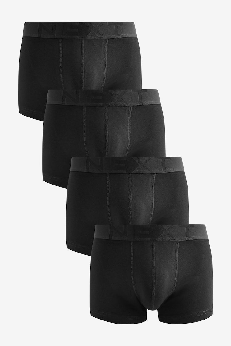 Black Big Text Tonal Waistband Hipster Boxers - Image 1 of 1