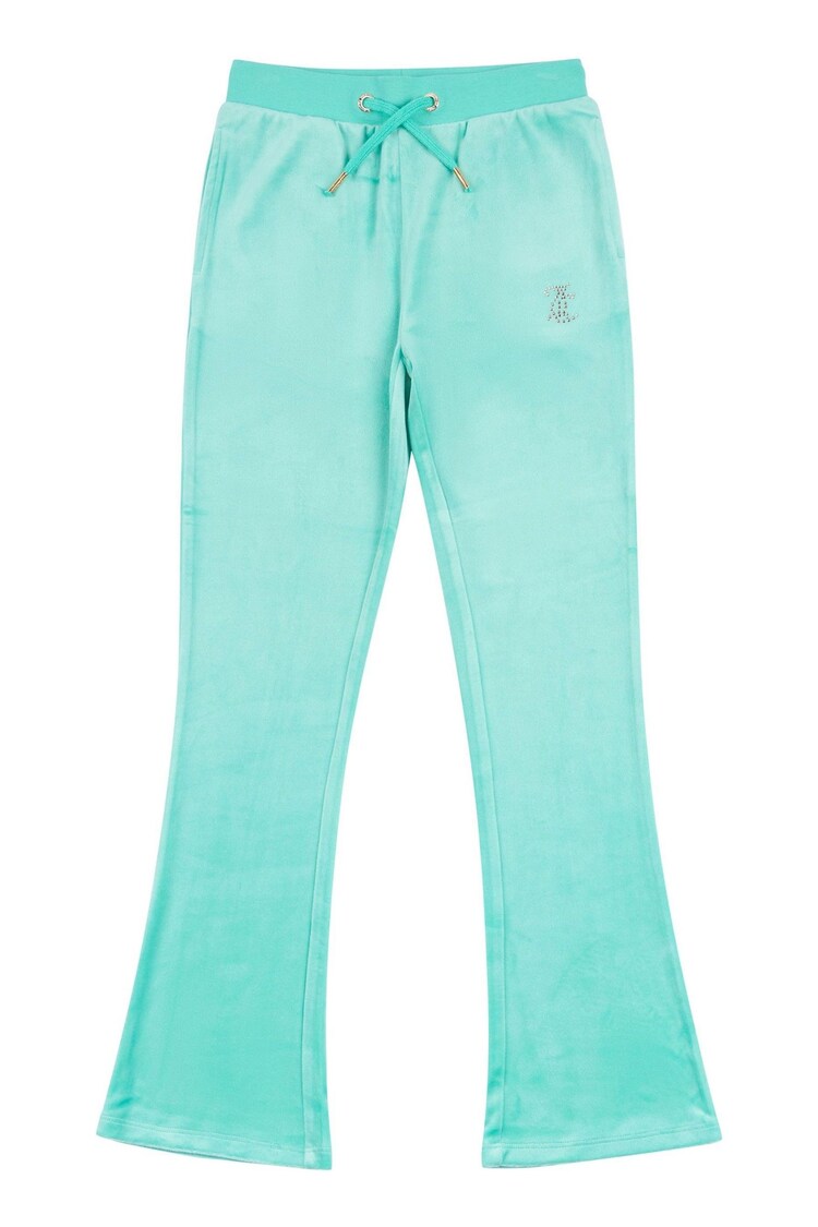 Juicy Couture Navy Blue Girls Diamanté Bootcut Joggers - Image 1 of 1