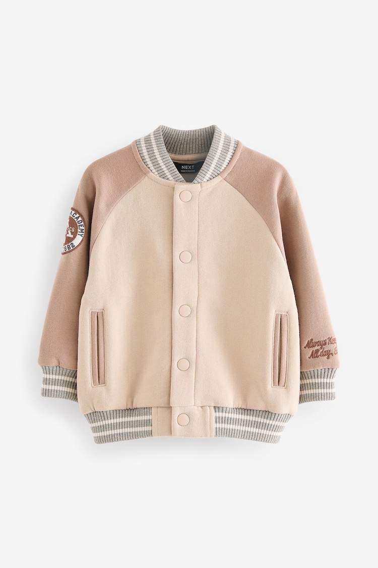 Stone/Grey Letterman Jacket (3mths-7yrs) - Image 1 of 1