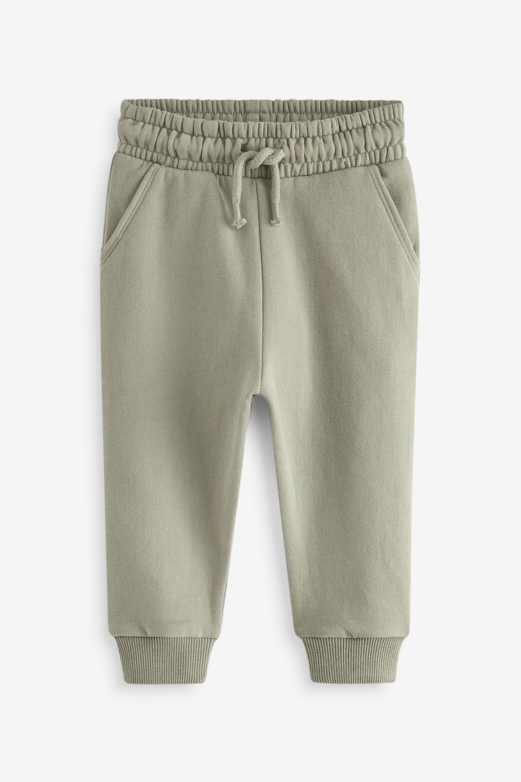 Khaki Green Soft Touch Jersey Joggers (3mths-7yrs) - Image 1 of 1