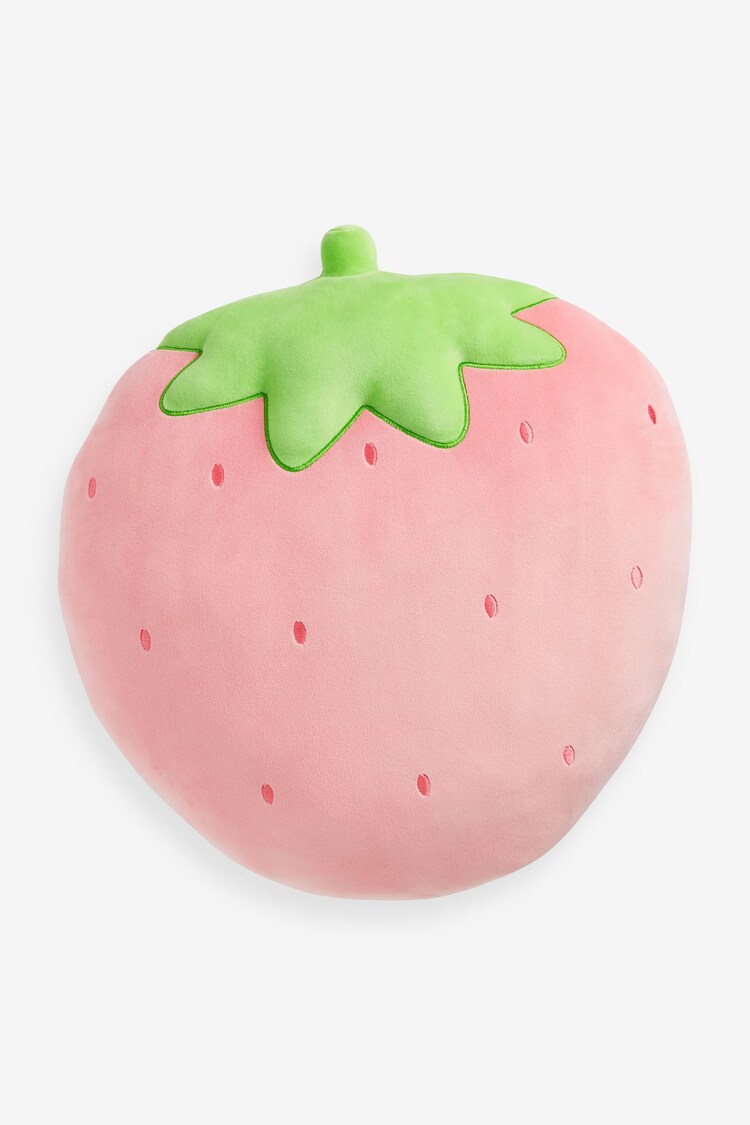Pink Strawberry Extra Large Super Soft Squidge Toy Cushion - Image 1 of 1