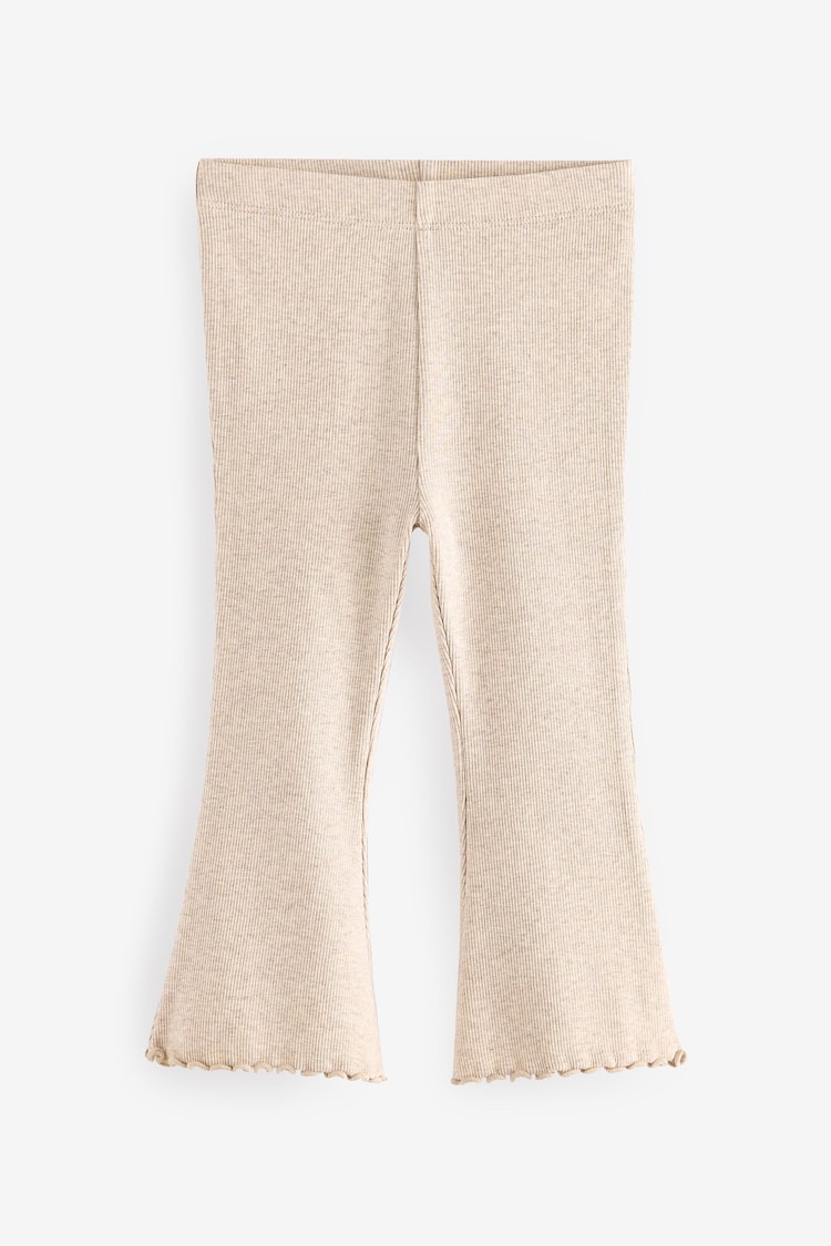 Oatmeal Cream Rib Flare Leggings (3mths-7yrs) - Image 1 of 1