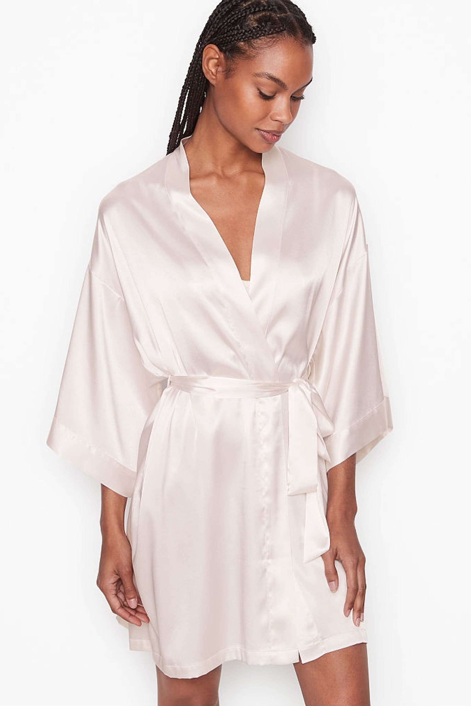 Buy Victoria S Secret Flounce Satin Dressing Gown From The Victoria S Secret Uk Online Shop