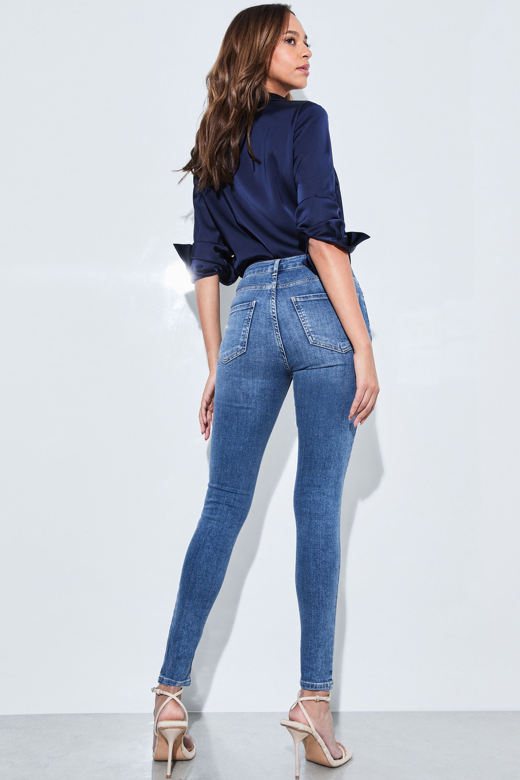 Buy Lipsy Authentic Blue Mid Rise Skinny Kate Jeans from the Next UK ...