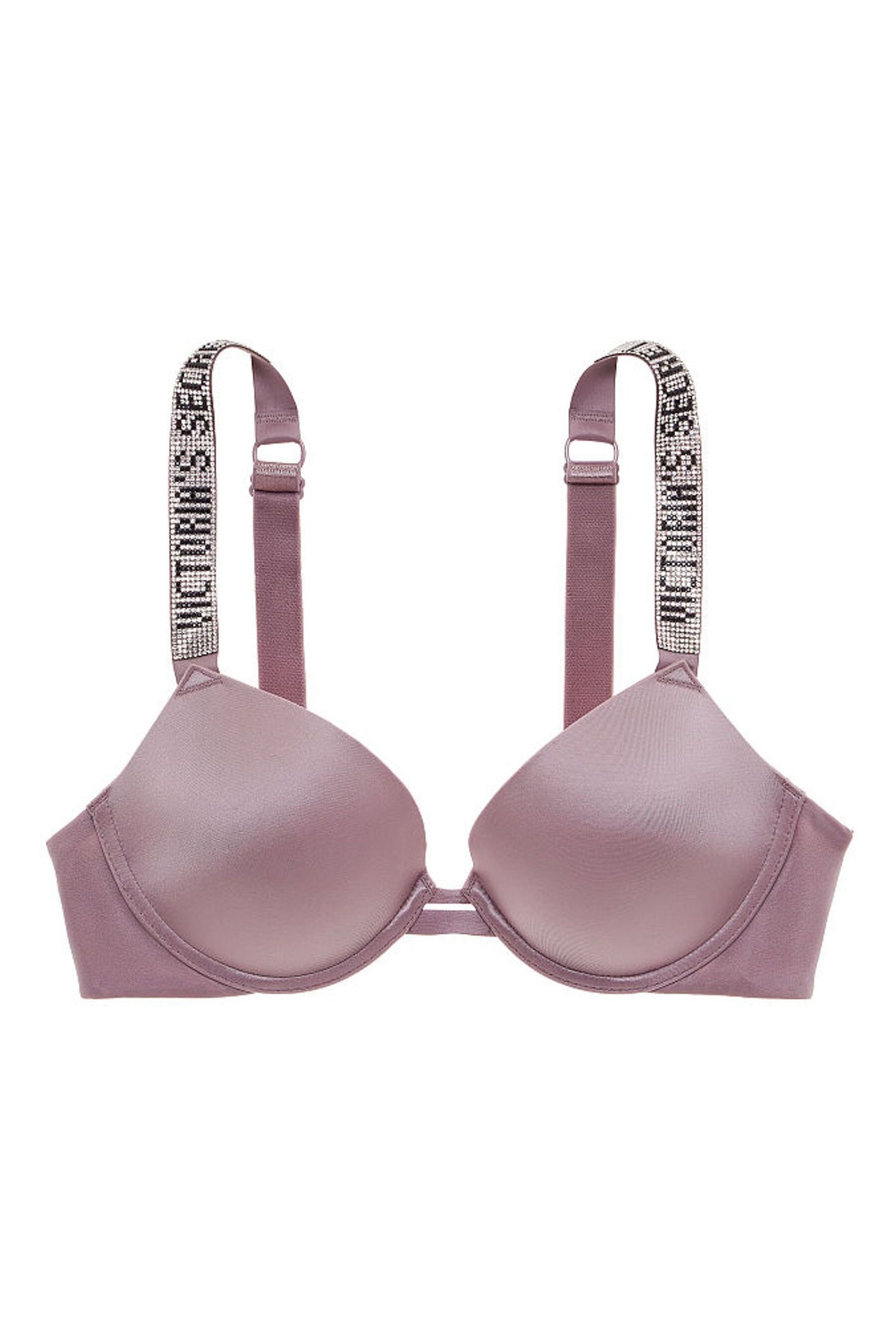 Buy Victoria's Secret Mauve Smoke Purple Smooth Shine Strap Plunge Push
